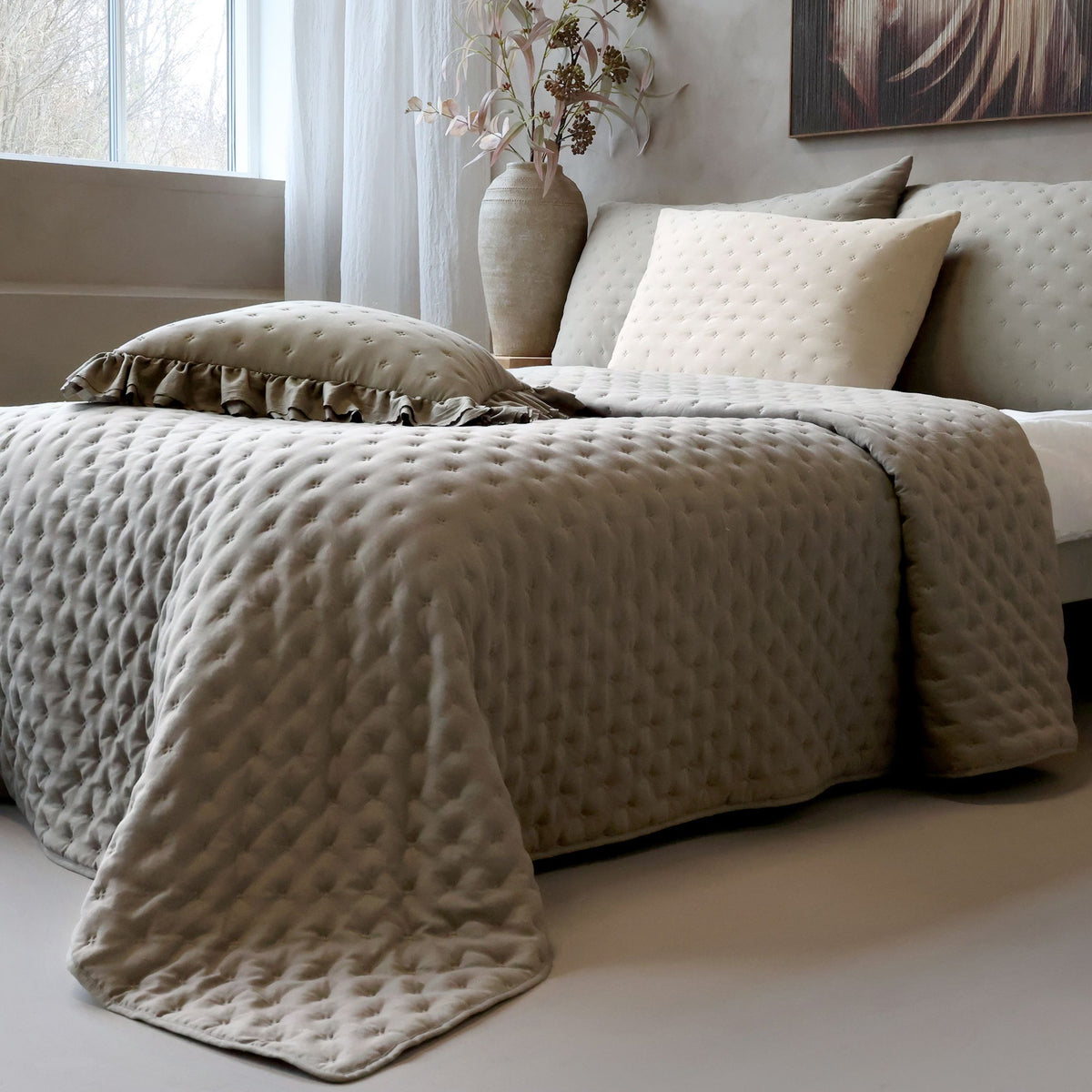Quilt Bettdecke Aix Soft in Latte, 260x240 cm