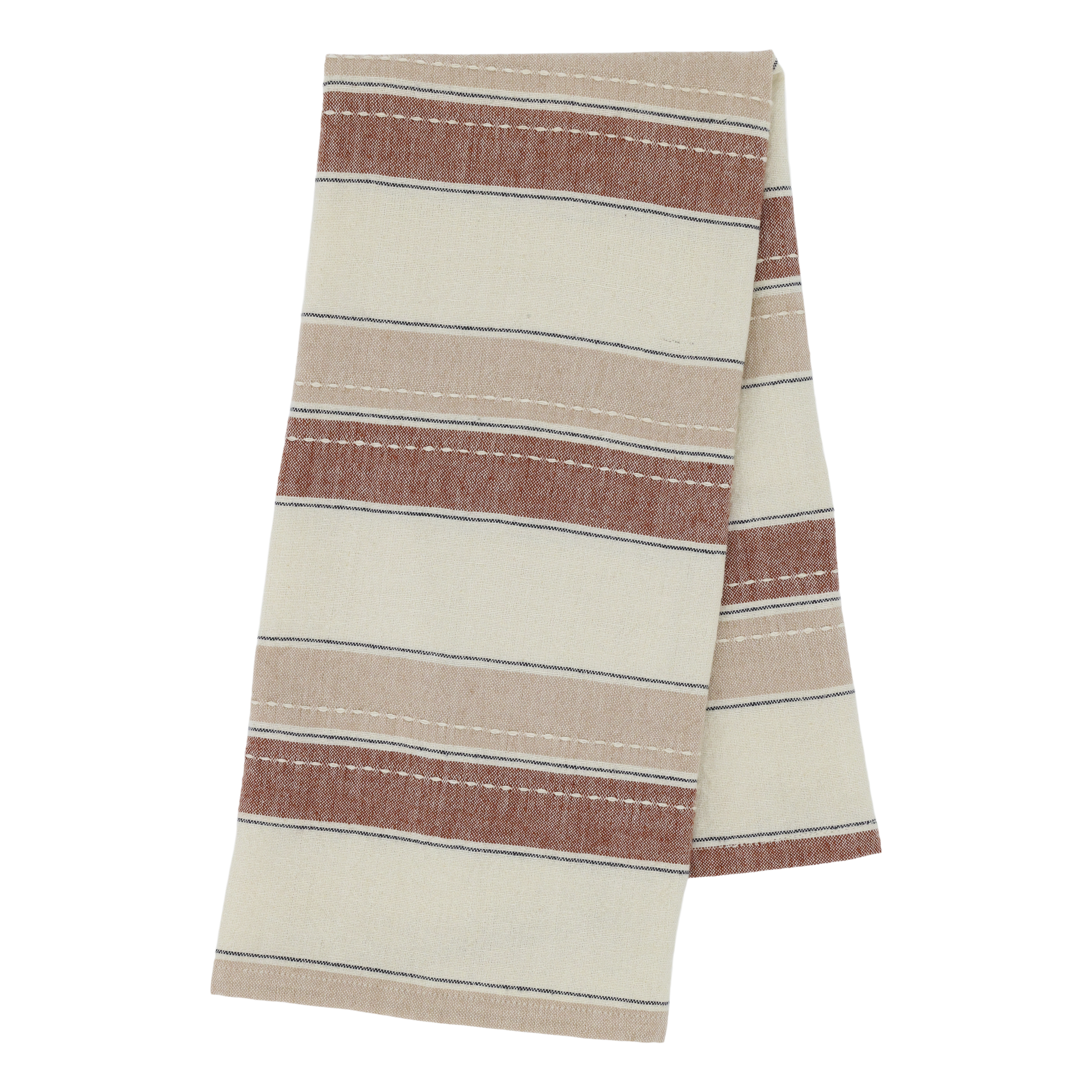 Geschirrtuch mit Streifen für die Küche, Rosa & Terracotta