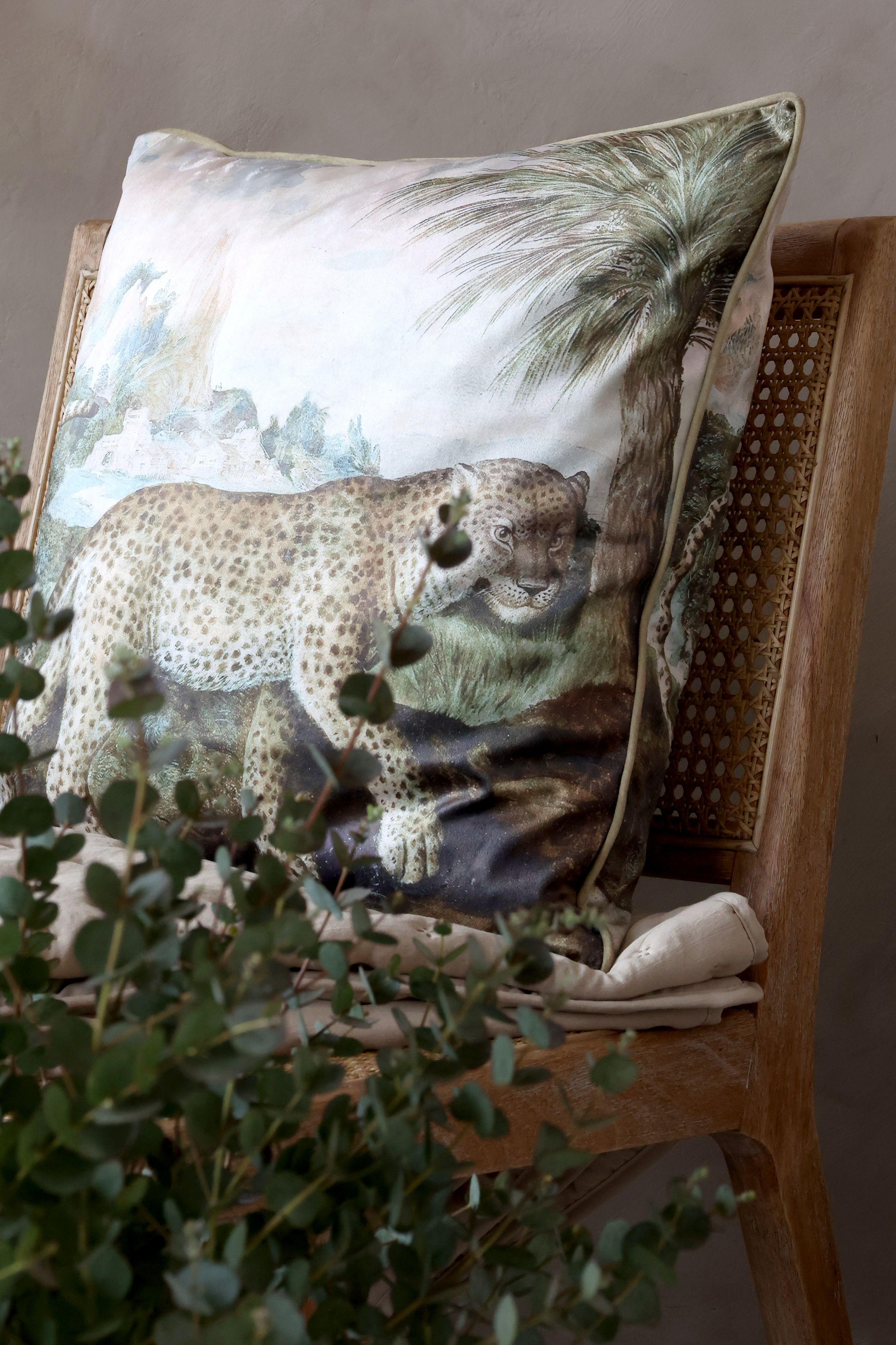 Kissenbezug 50x50 cm mit Tierdruck, mehrfarbig