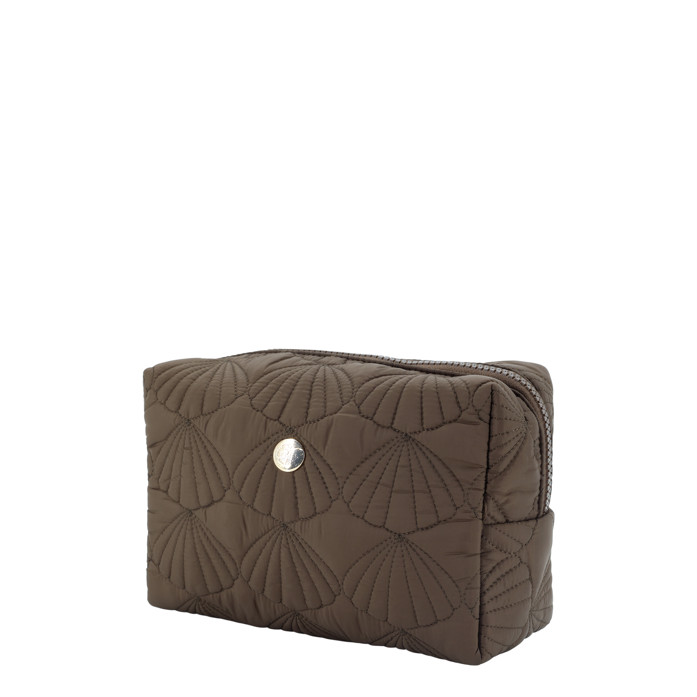Kulturtasche mit Muschelmuster, coffee, 20 cm