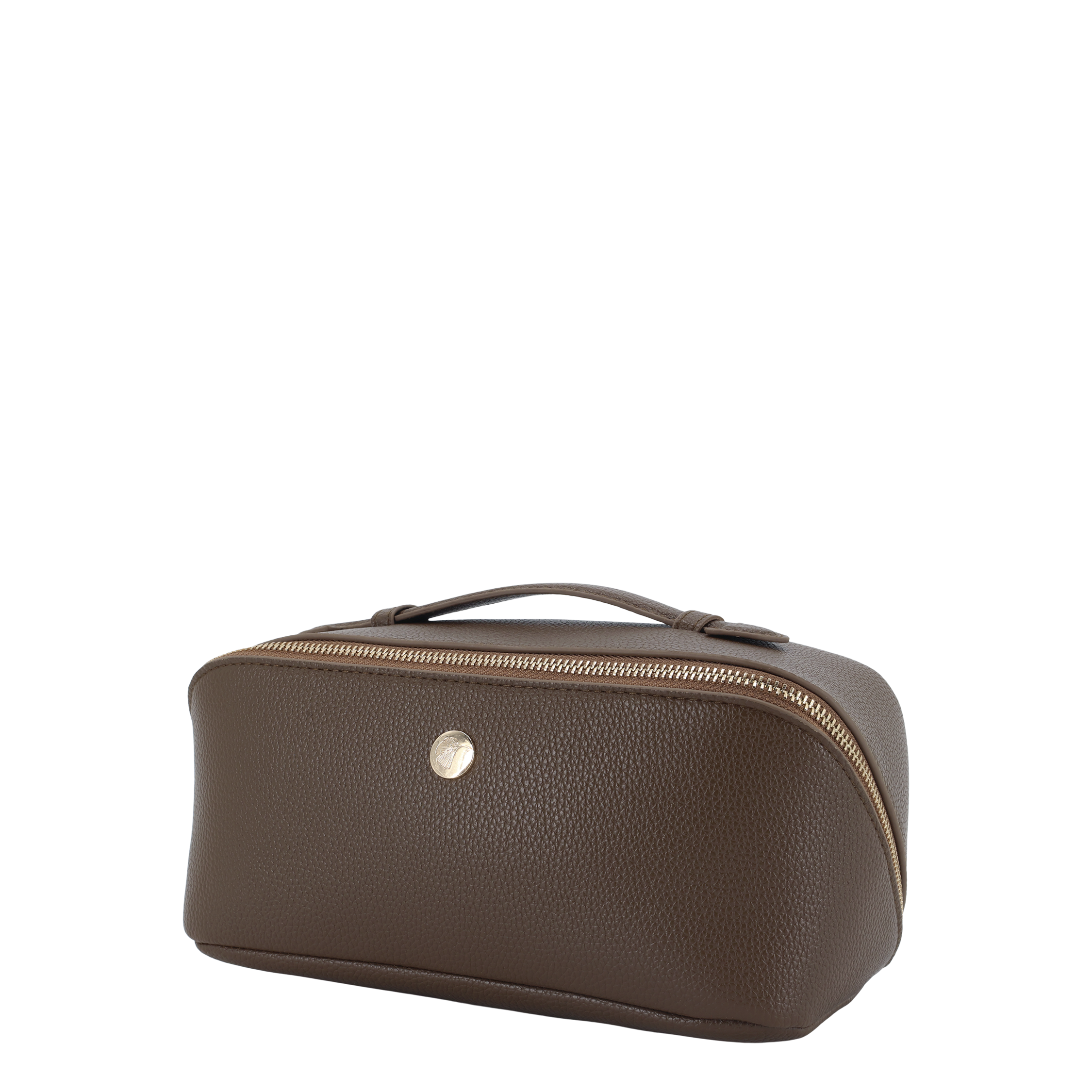 Kulturtasche coffee mit 2 Fächern und 4 Taschen