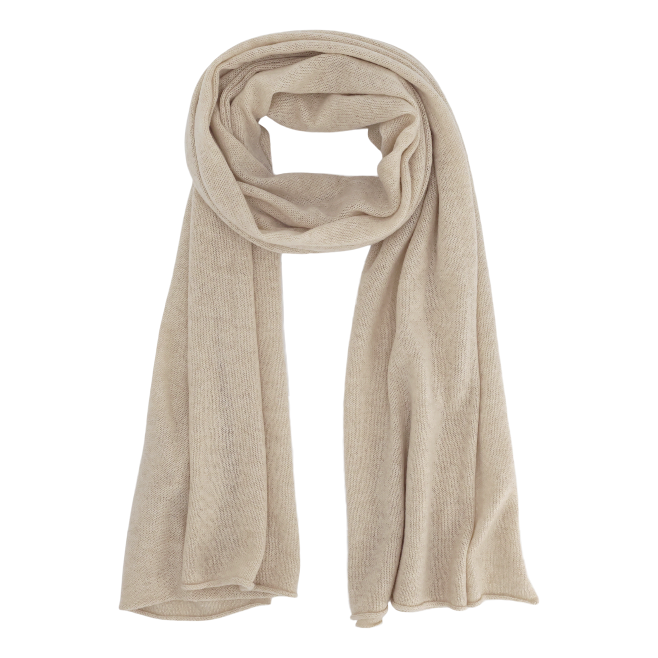 Kashmir Schal in Creme, 180 cm lang
