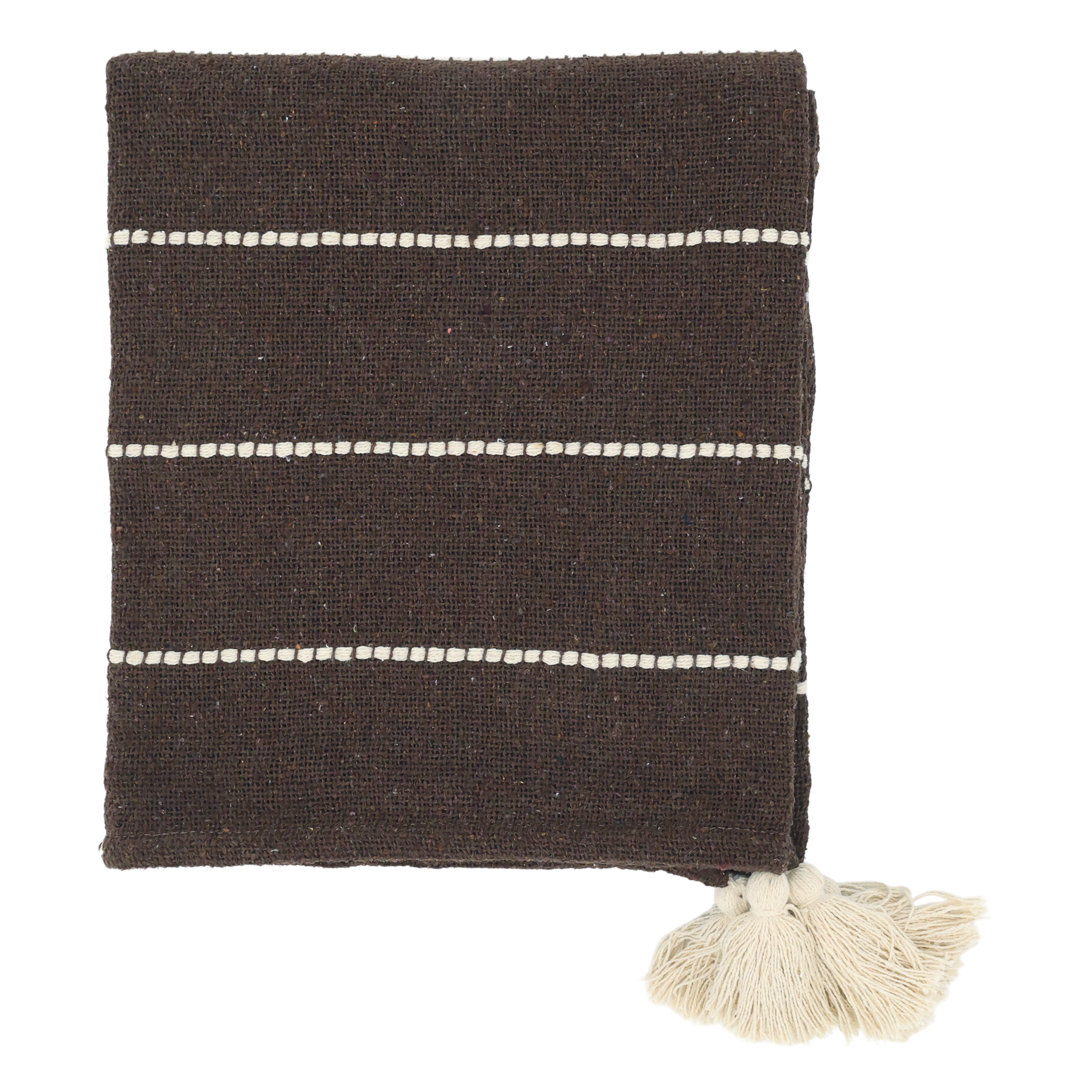 Baumwoll-Plaid Aix in Coffee – 150 x 130 cm