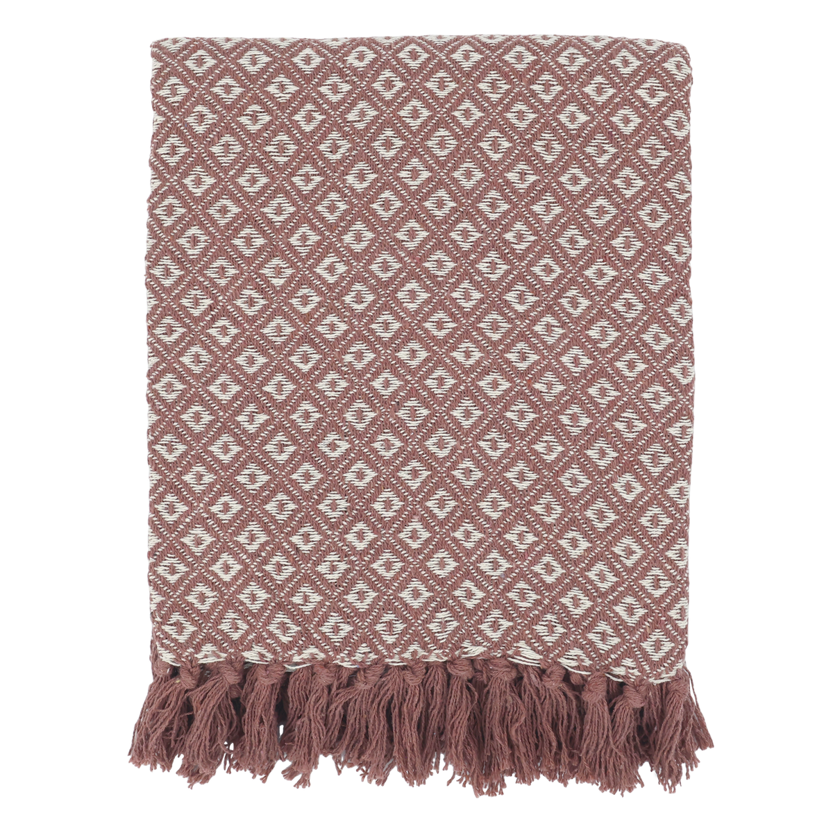 Aix Plaid, 150x130 cm, Clay und Creme