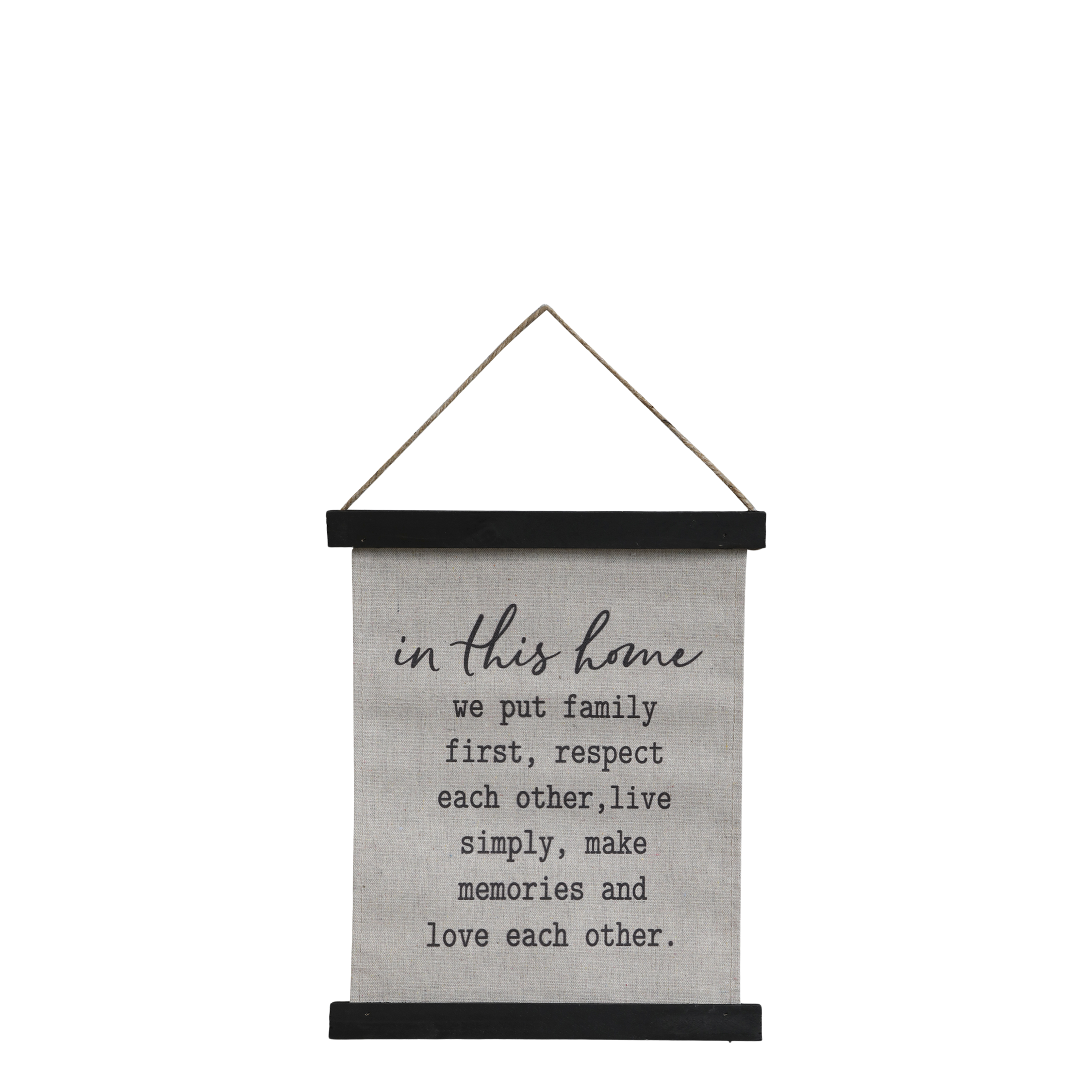 Leinwandbild mit Text, 22 x 30 cm, antique schwarz