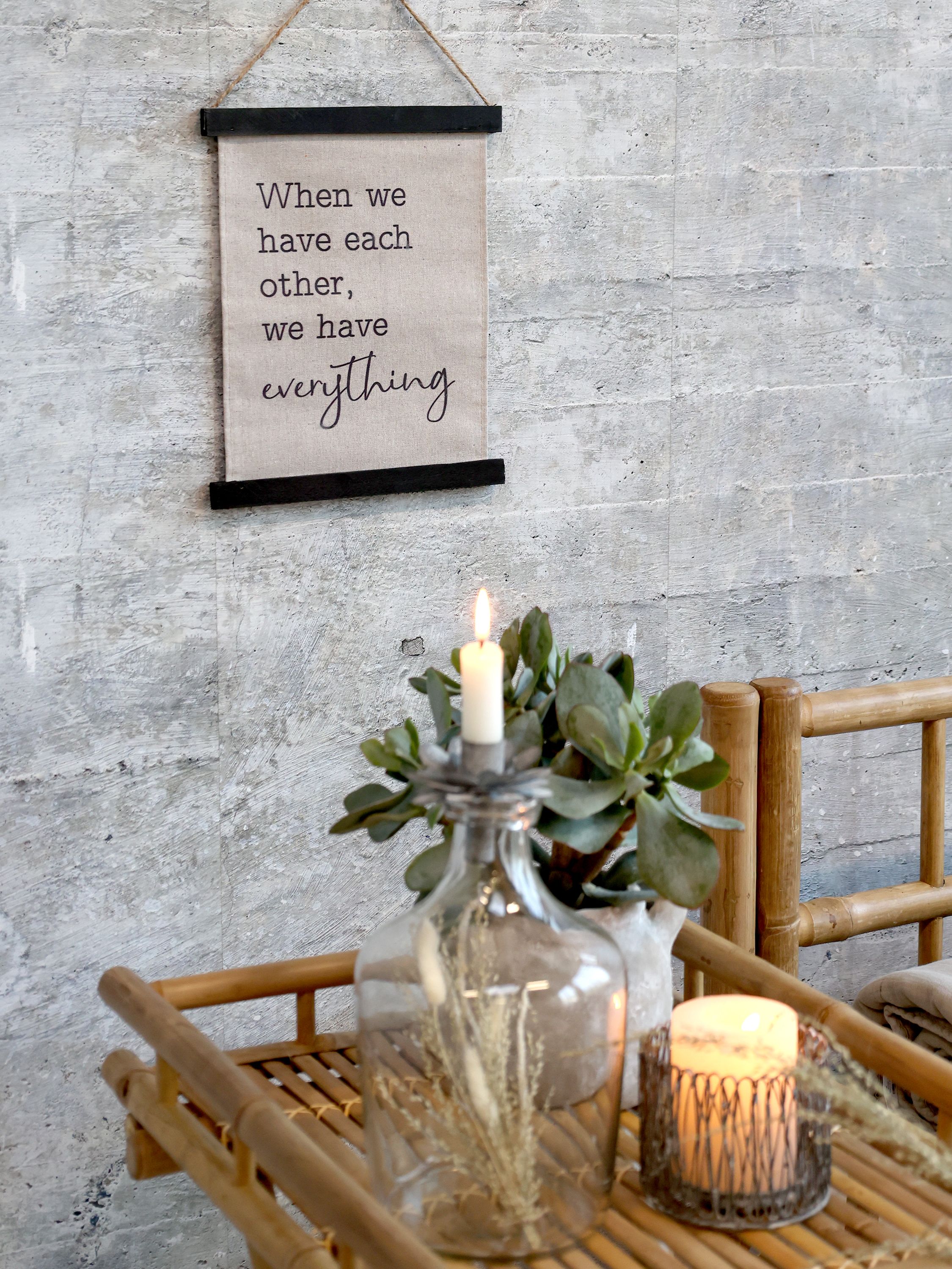 Leinwandbild mit Text, 24x29 cm, Antique