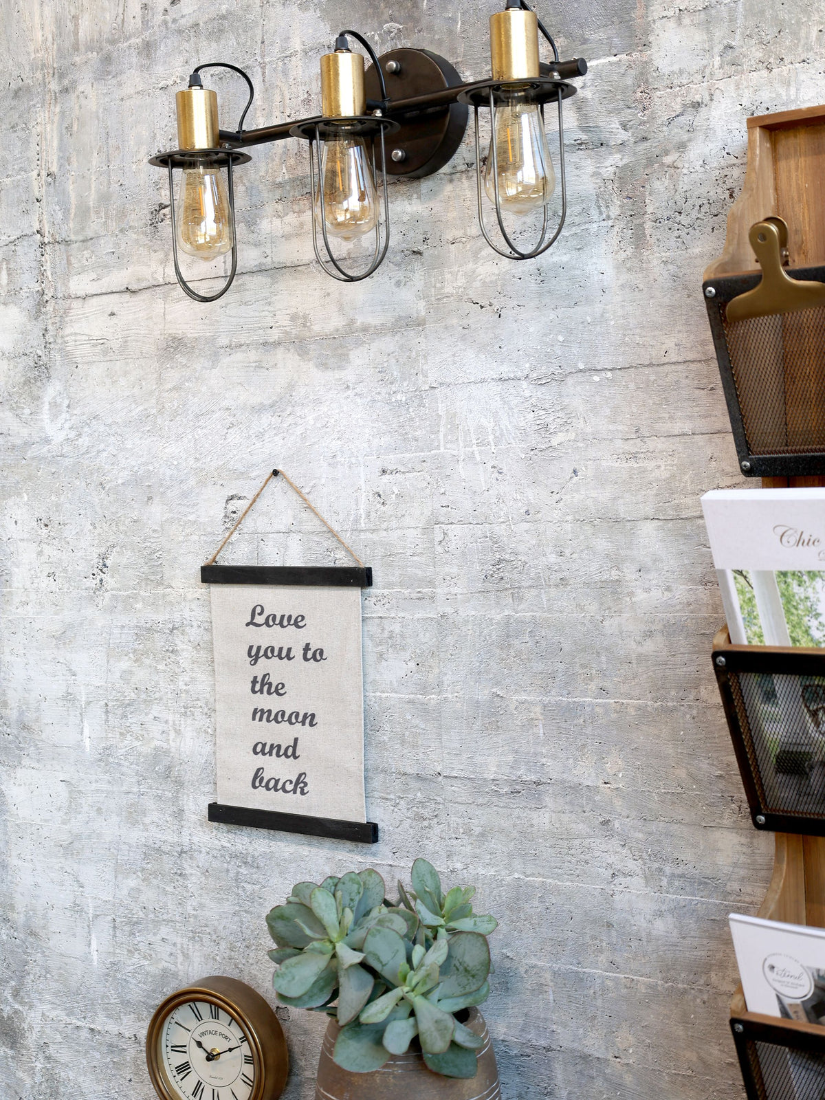 Leinwandbild mit Text, 29x24 cm, antique schwarz