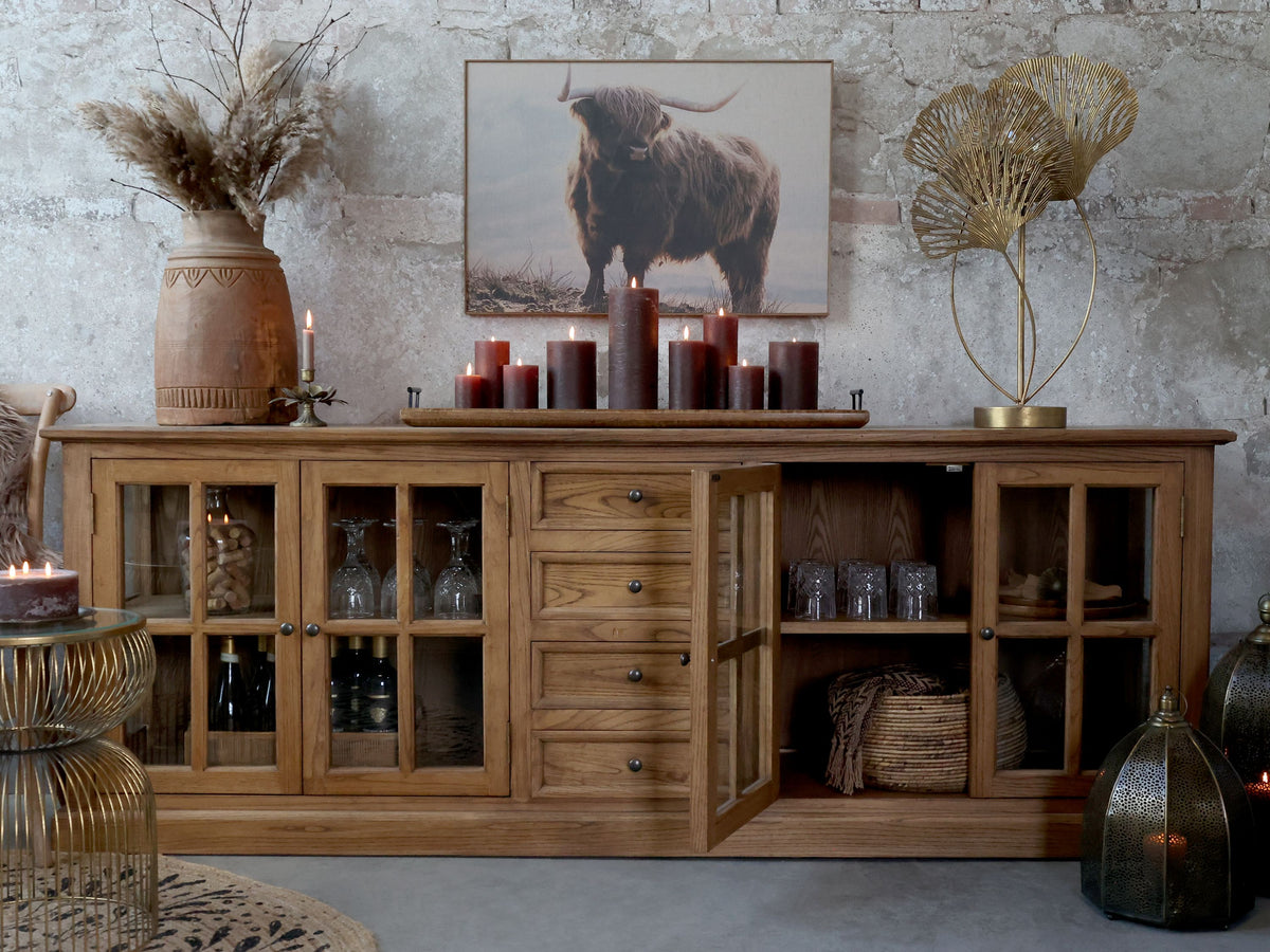 Bilderrahmen mit Stier und Naturrahmen 53x77 cm