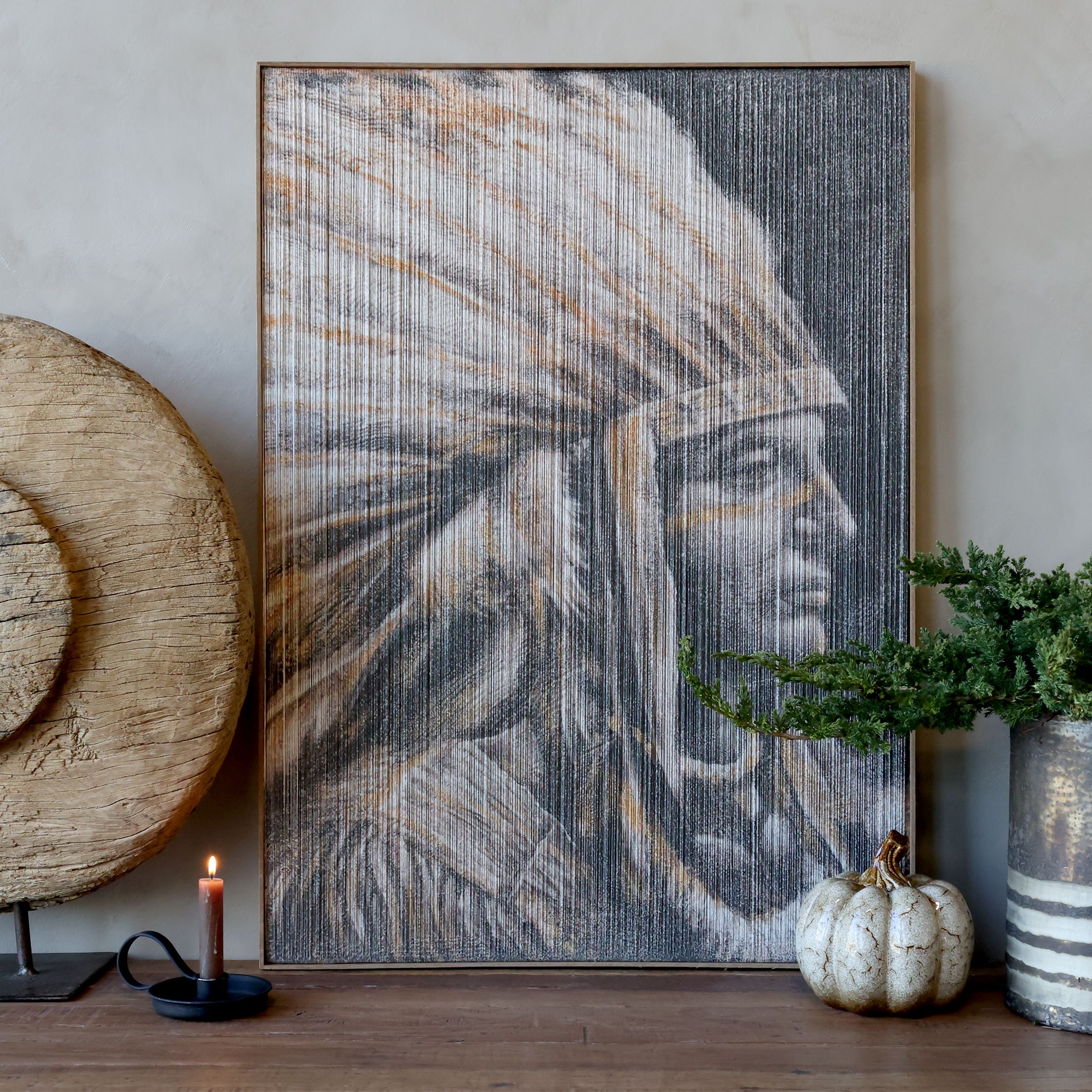 Bilderrahmen mit Häuptling-Motiv, 84x60 cm