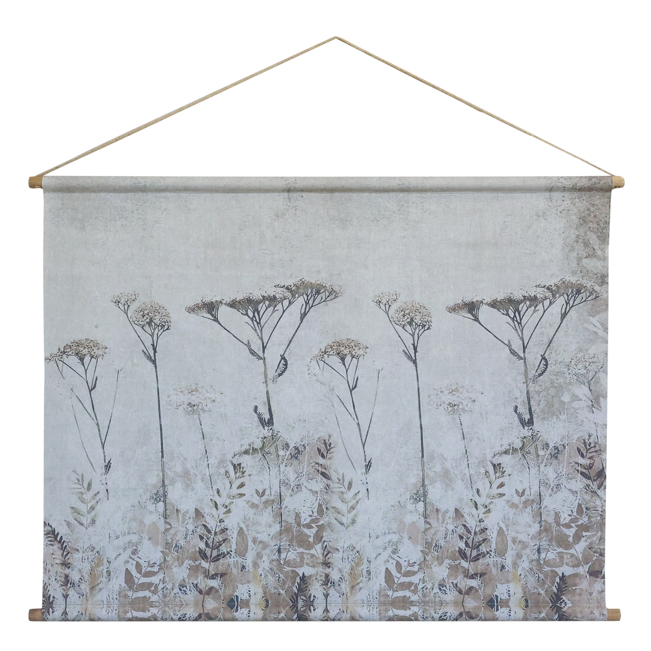 Leinwandbild mit getrockneten Blumen, 90x120 cm