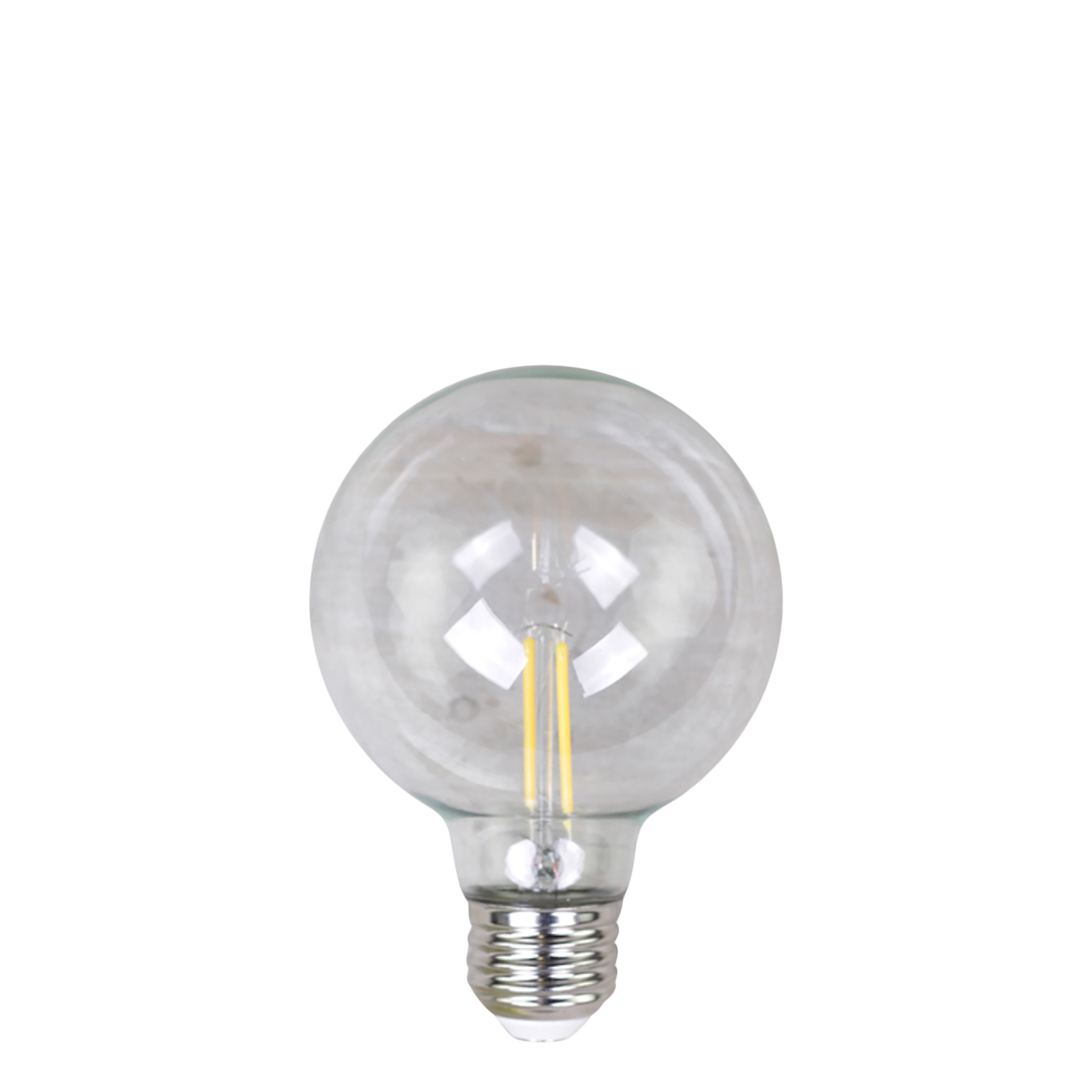 LED Glühbirne E27 mit 2700 Kelvin, 8 cm Durchmesser