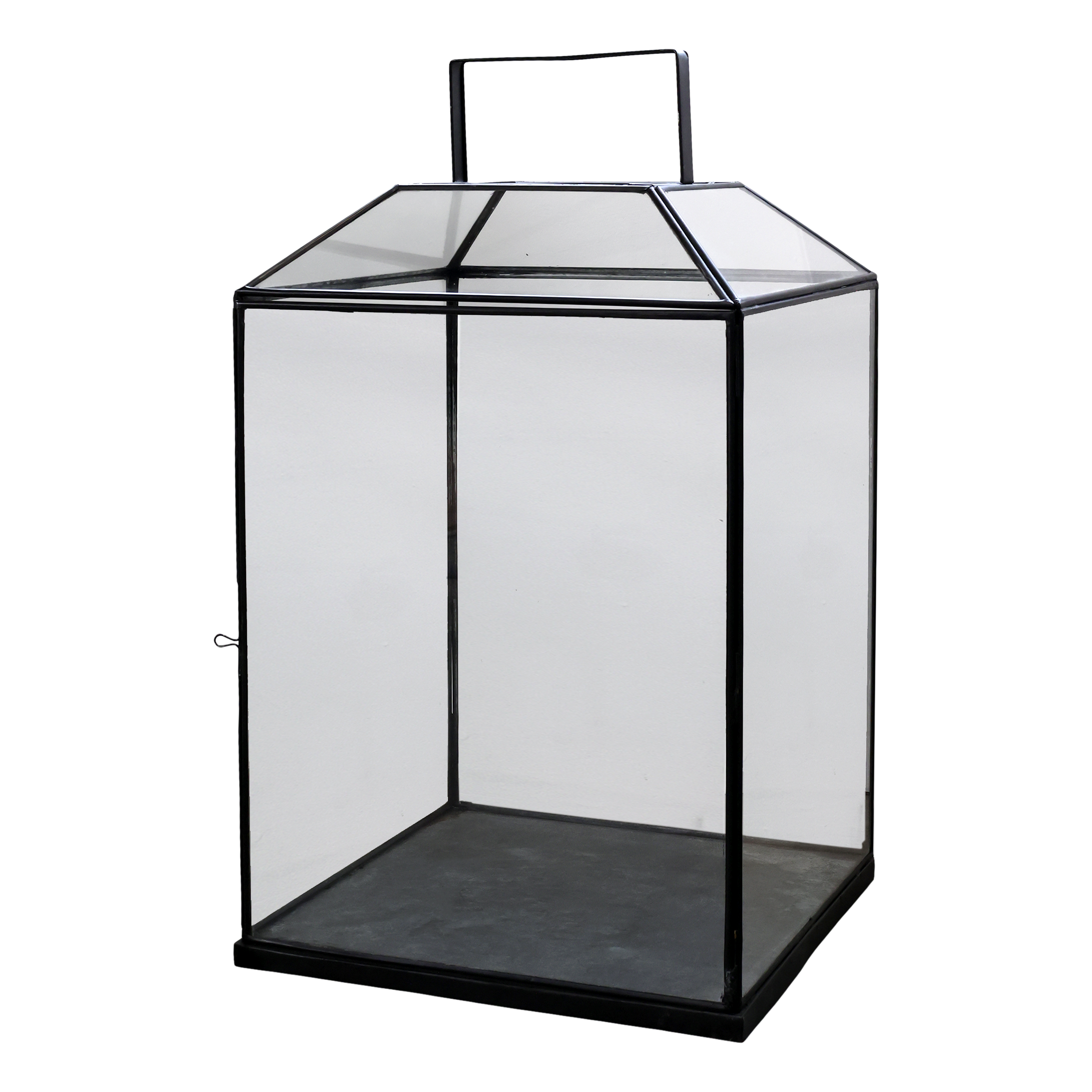 Lantern H72/L42/W42 cm antique black