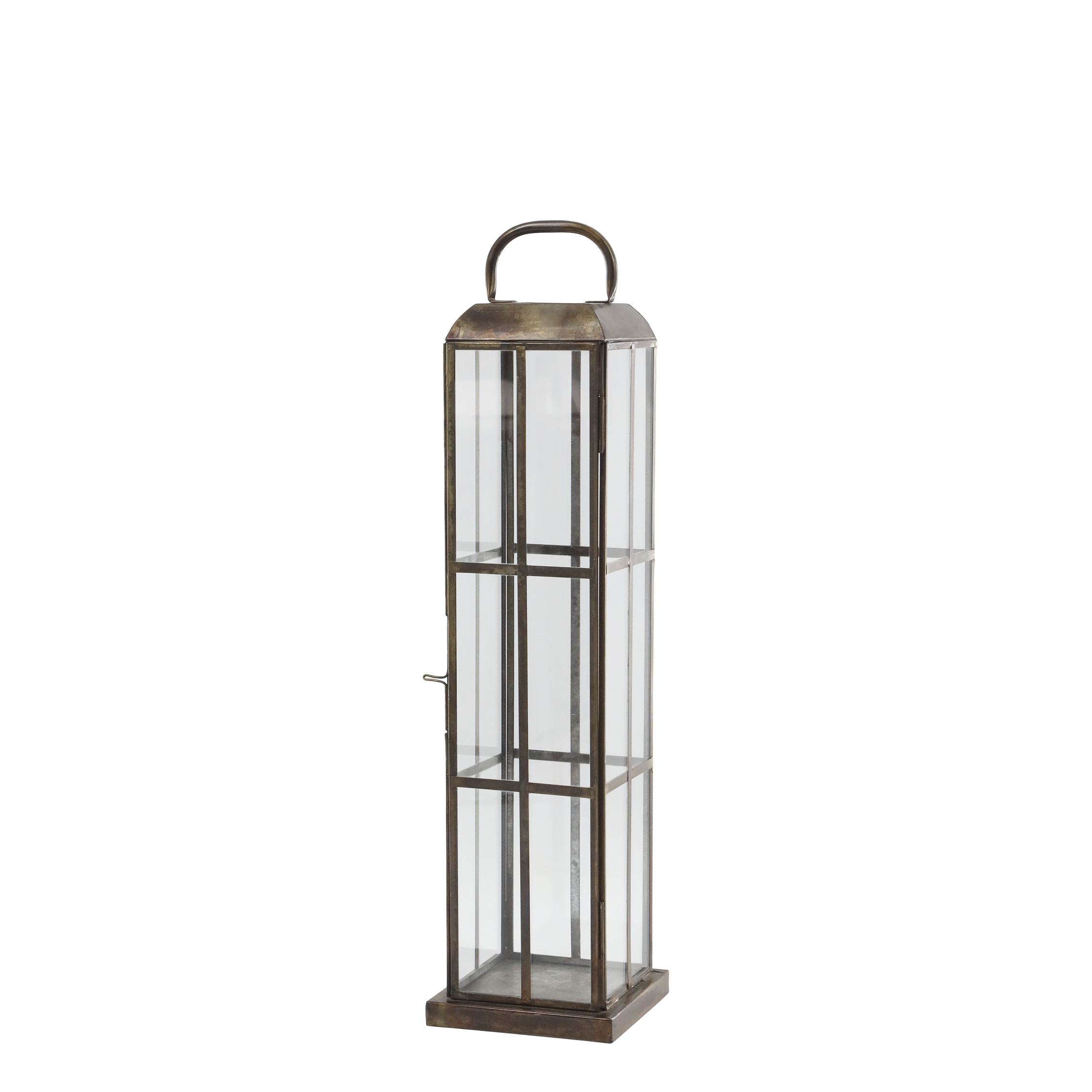 Lantern H50/L13/W13 cm brass