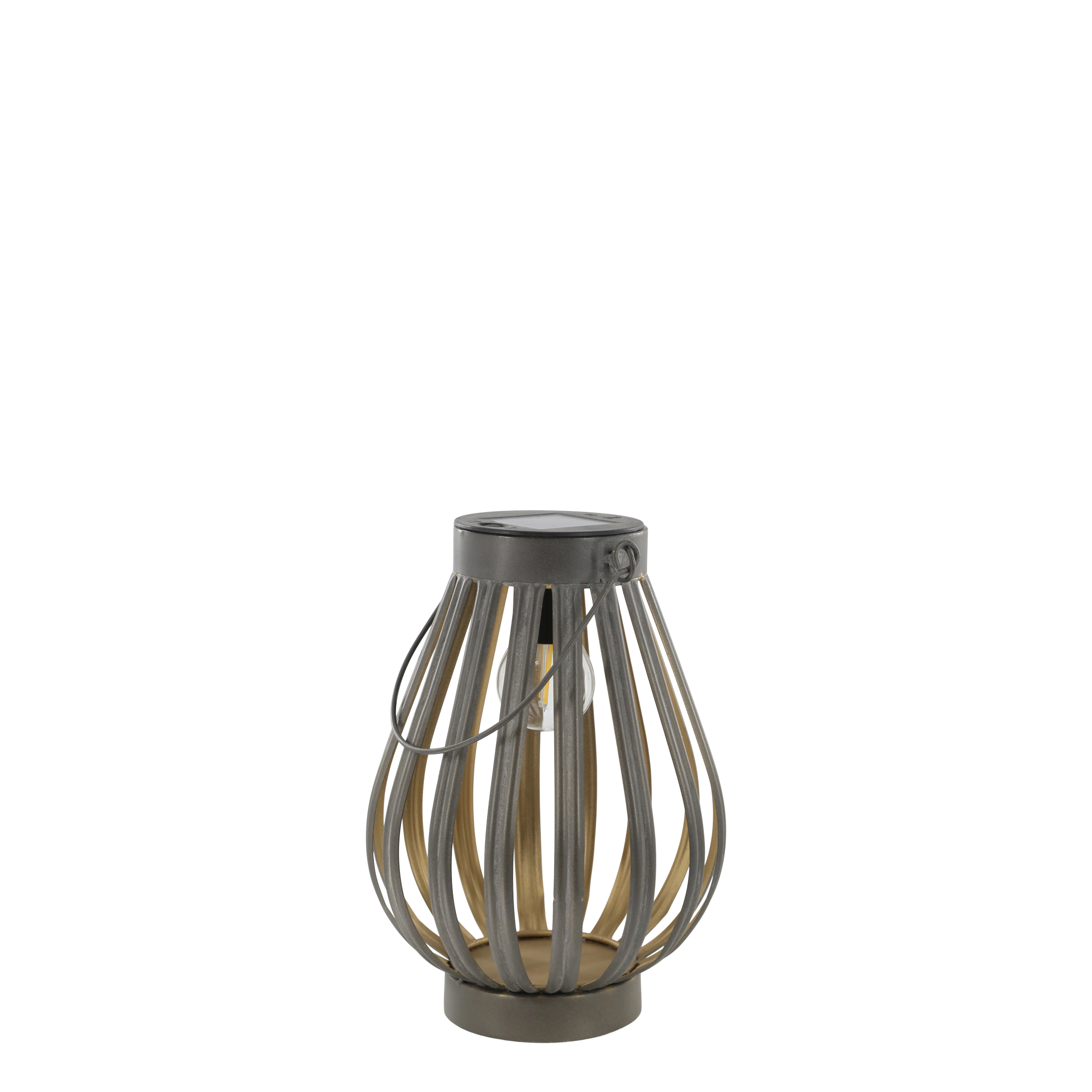 Solar Lantern LED bulb H23/D17 cm antique zinc