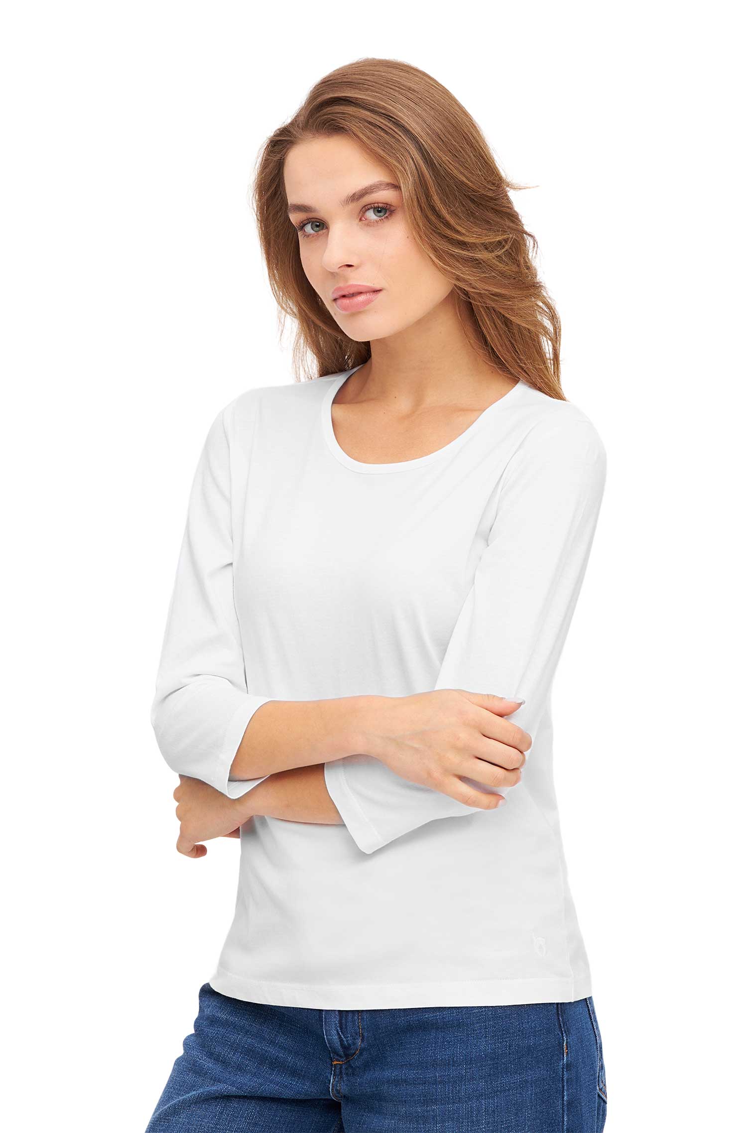 3/4-Arm T-SHIRT aus Bio-Pima-Baumwolle