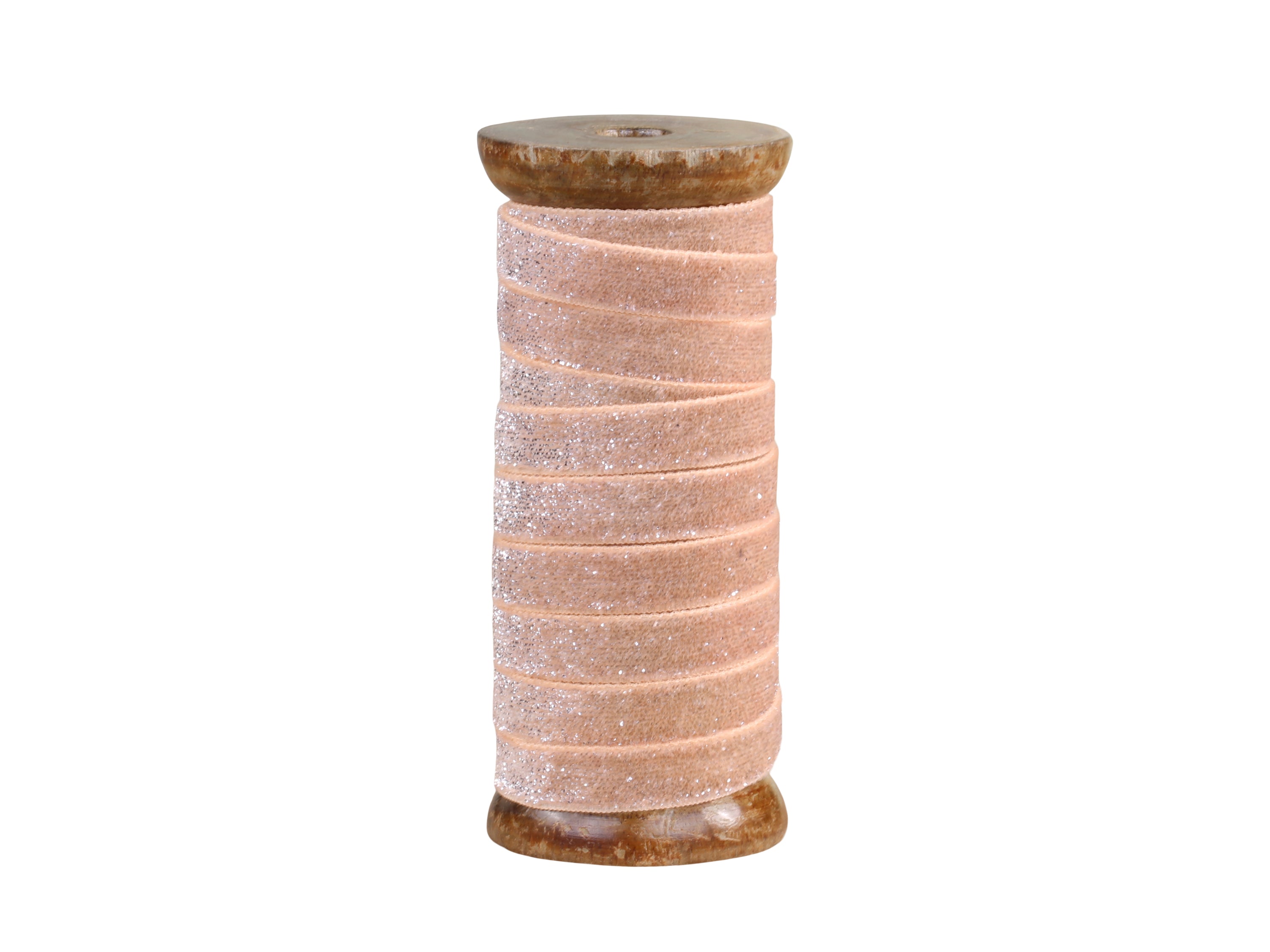 Velour Ribbon w. glitter L5 m champagne