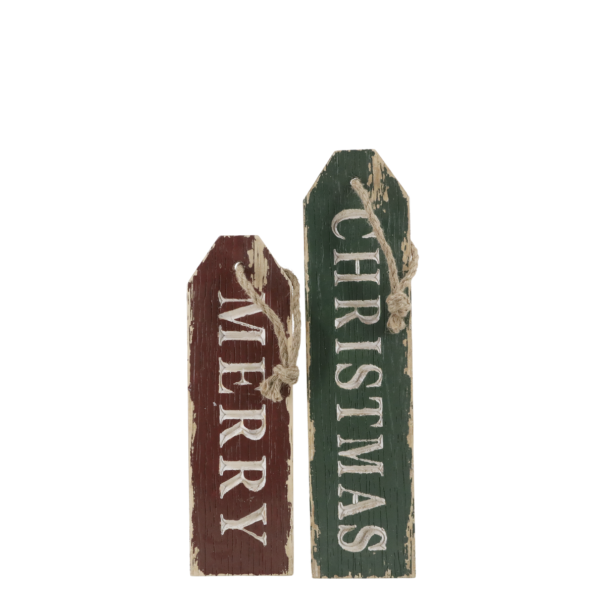 Weihnachts-Schild aus Holz mit Juteschnur, 45,5 cm lang