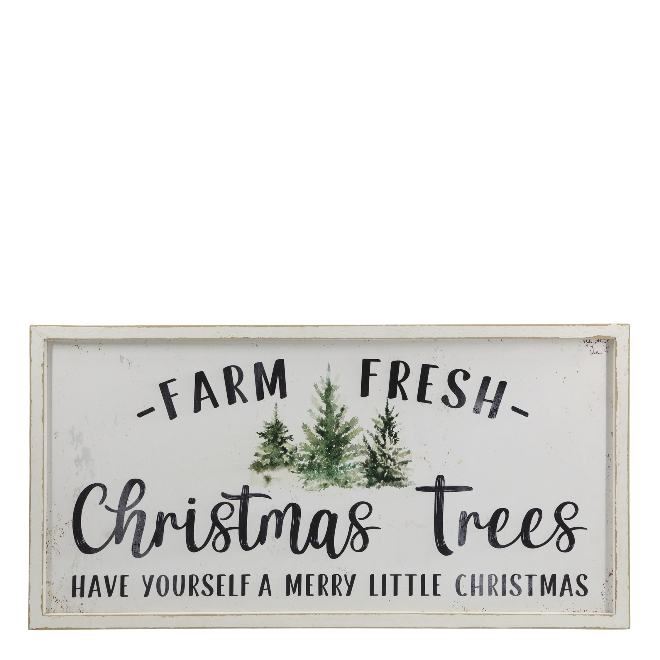 Sign H30.5/L61/W2.5 cm antique white