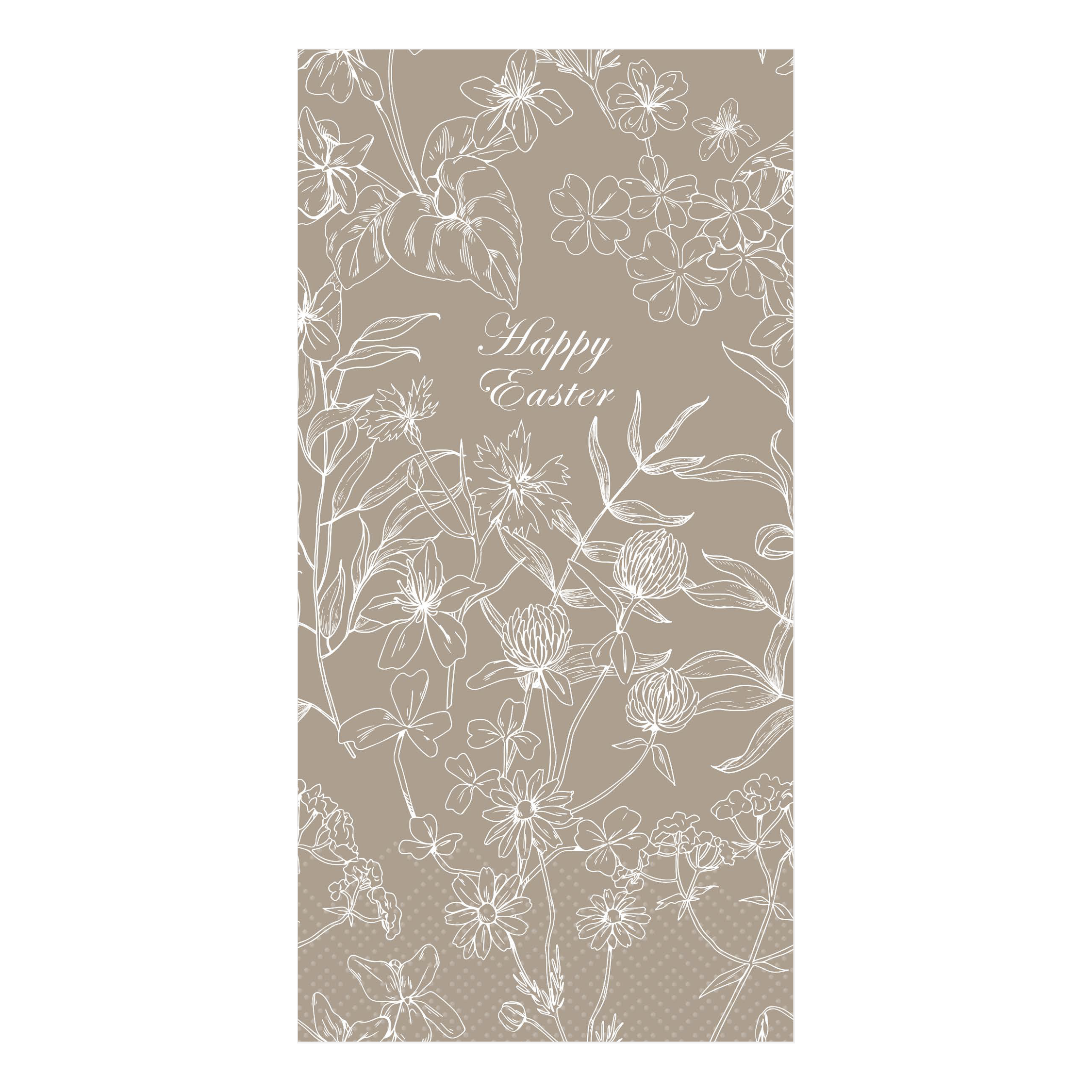 Servietten mit Blumen Happy Easter, 3-lagig, 40x40 cm