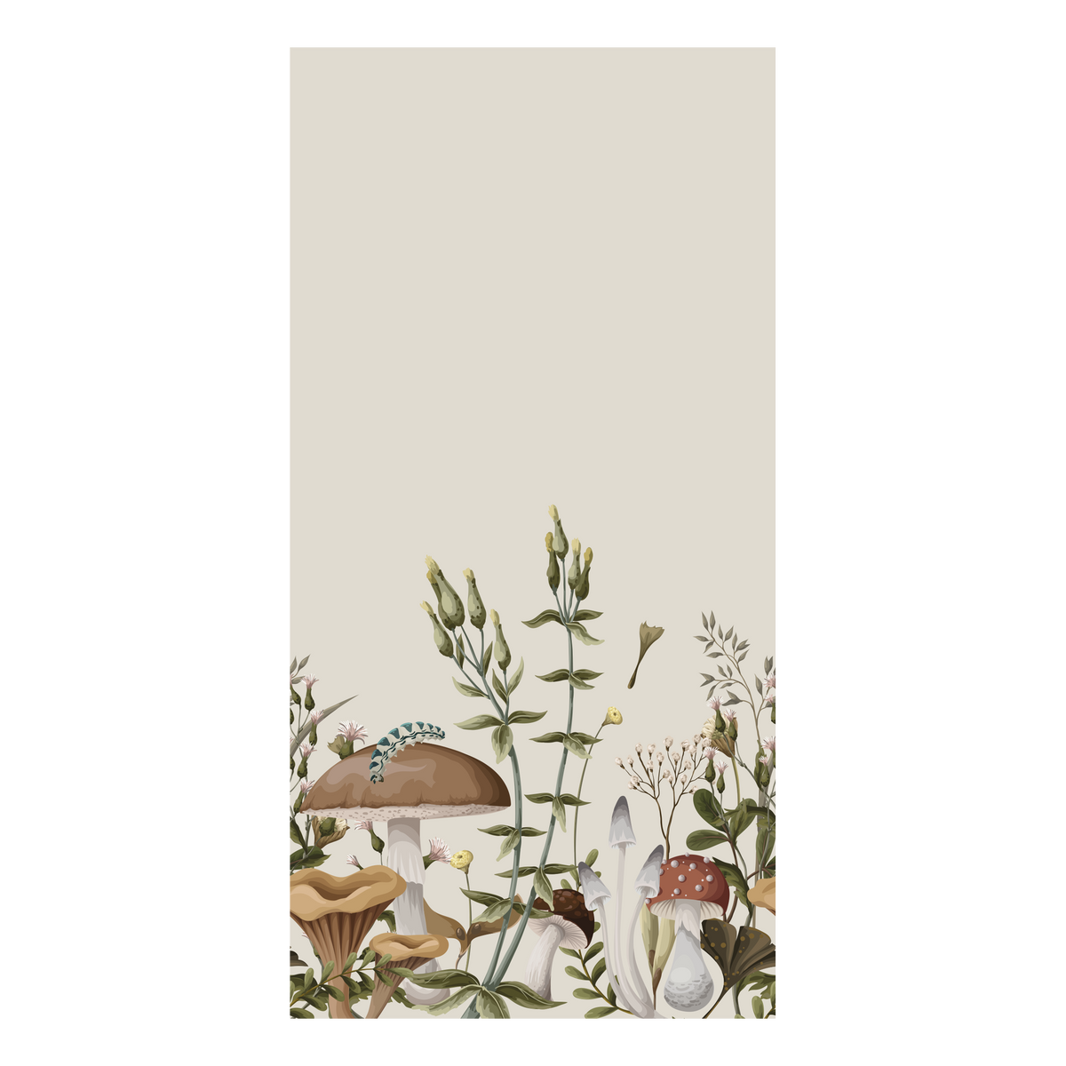 Servietten 40x40 mit Waldboden-Motiv, 16 Stück, grau