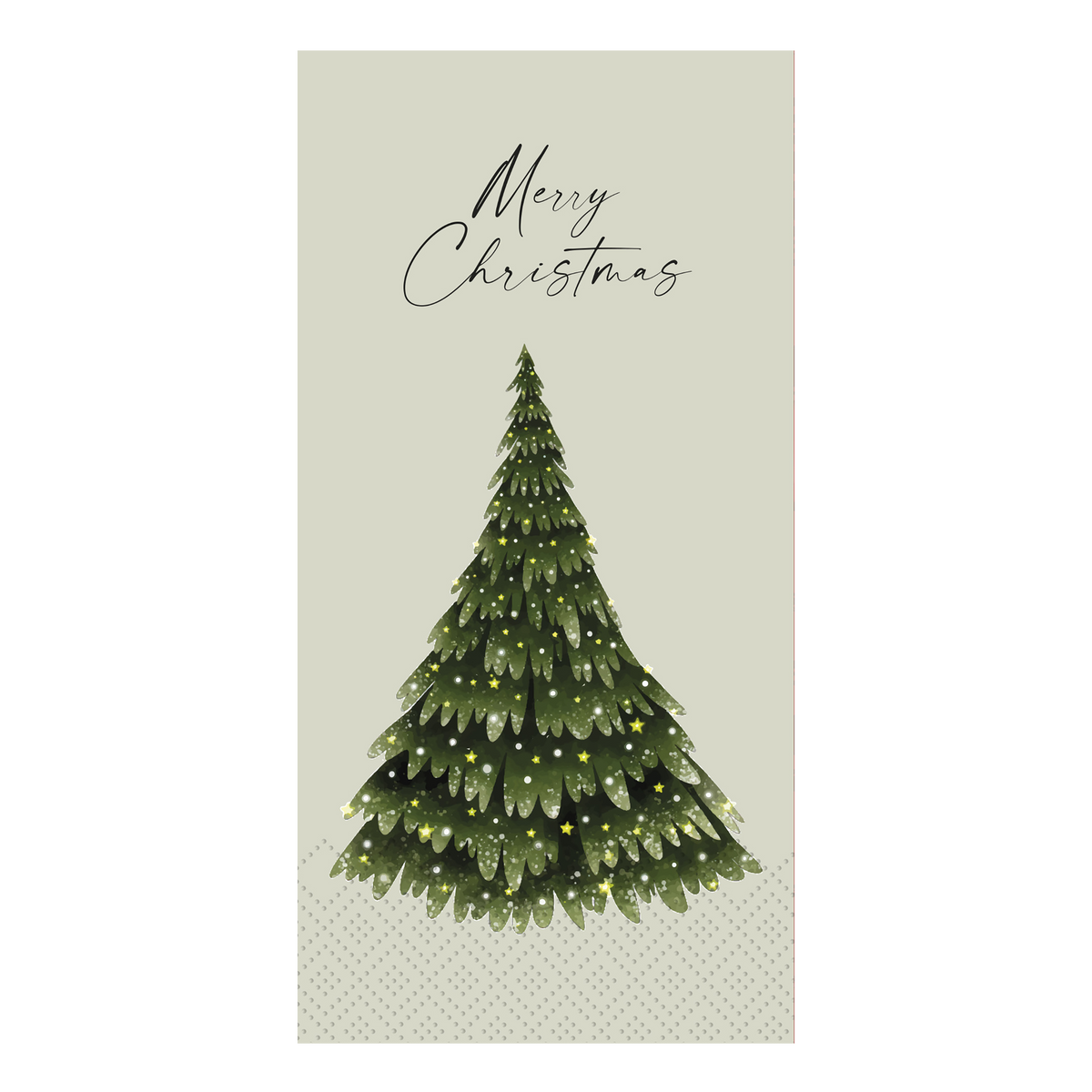 Servietten 40x40 mit Weihnachtsbaum und Merry Christmas
