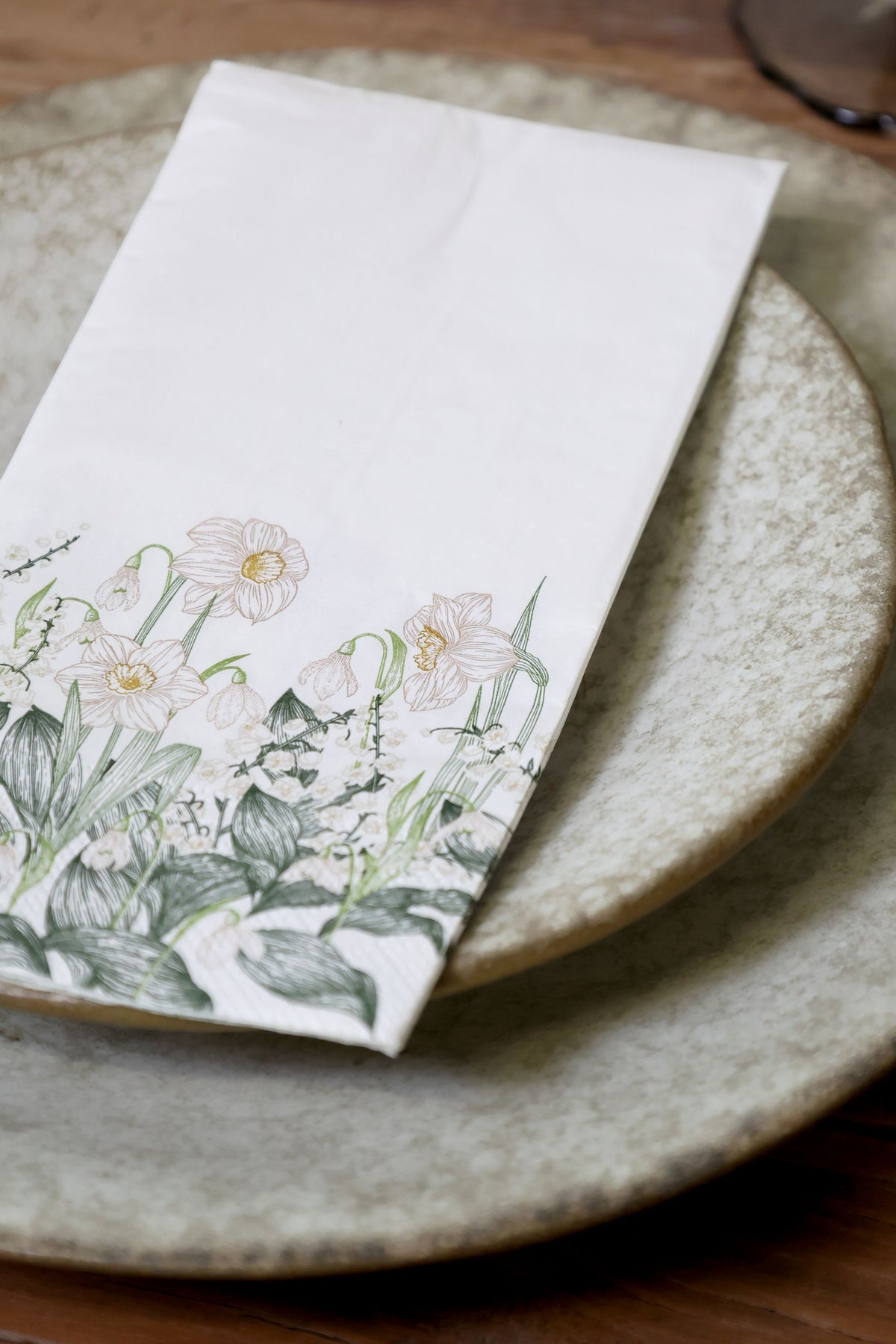 Servietten mit Blumen, 40x40 cm, 16 Stück, 3-lagig