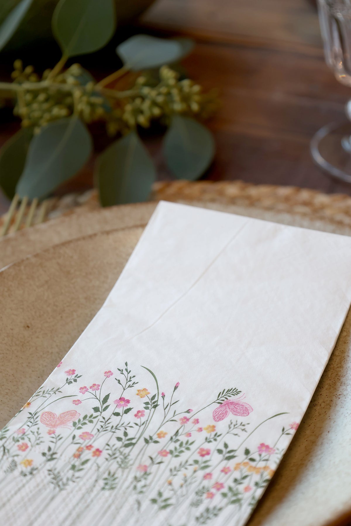 Servietten mit Blumenmotiv, 16 Stück, 3-lagig