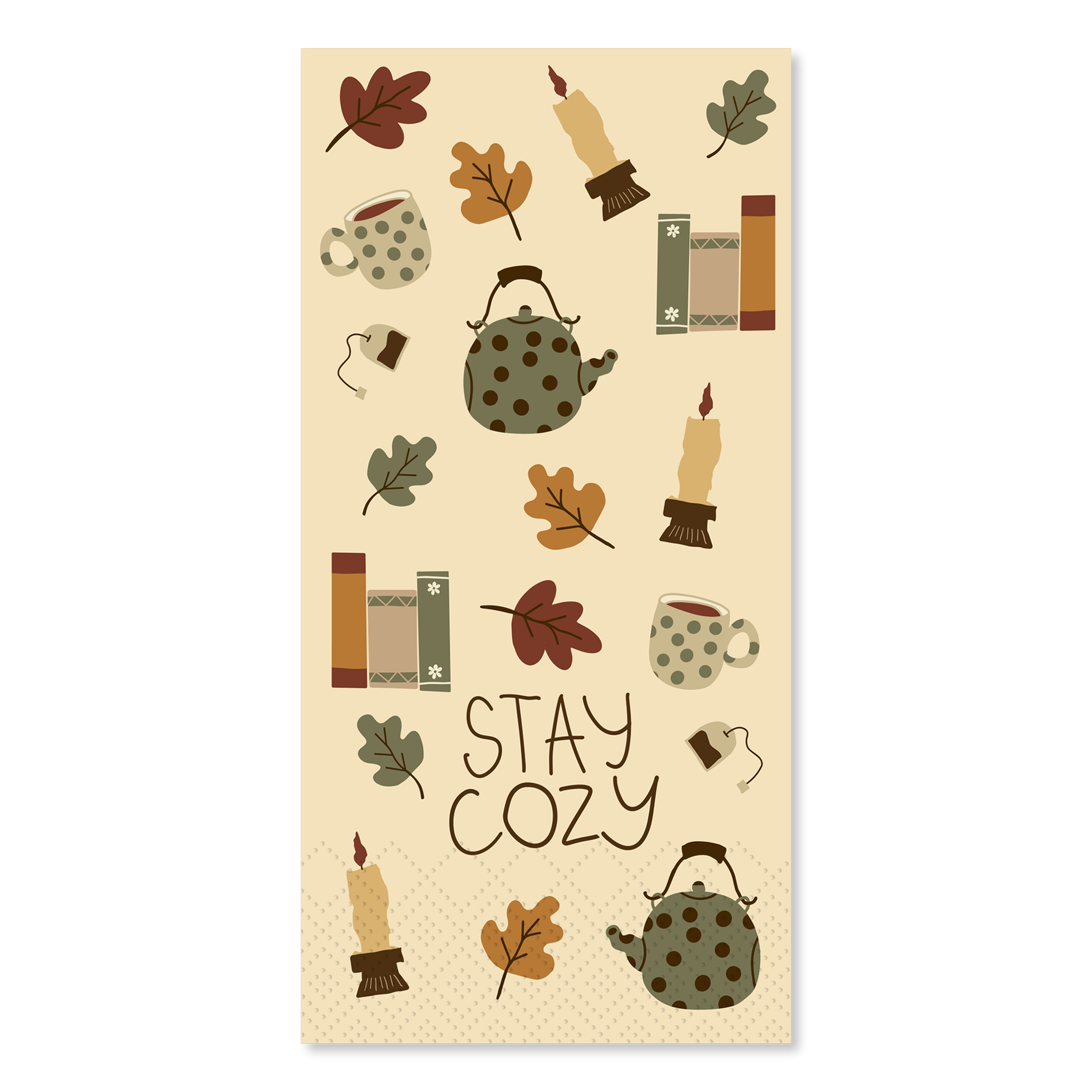 Servietten 40x40 Stay Cozy, 16 Stück, 3-lagig, Creme