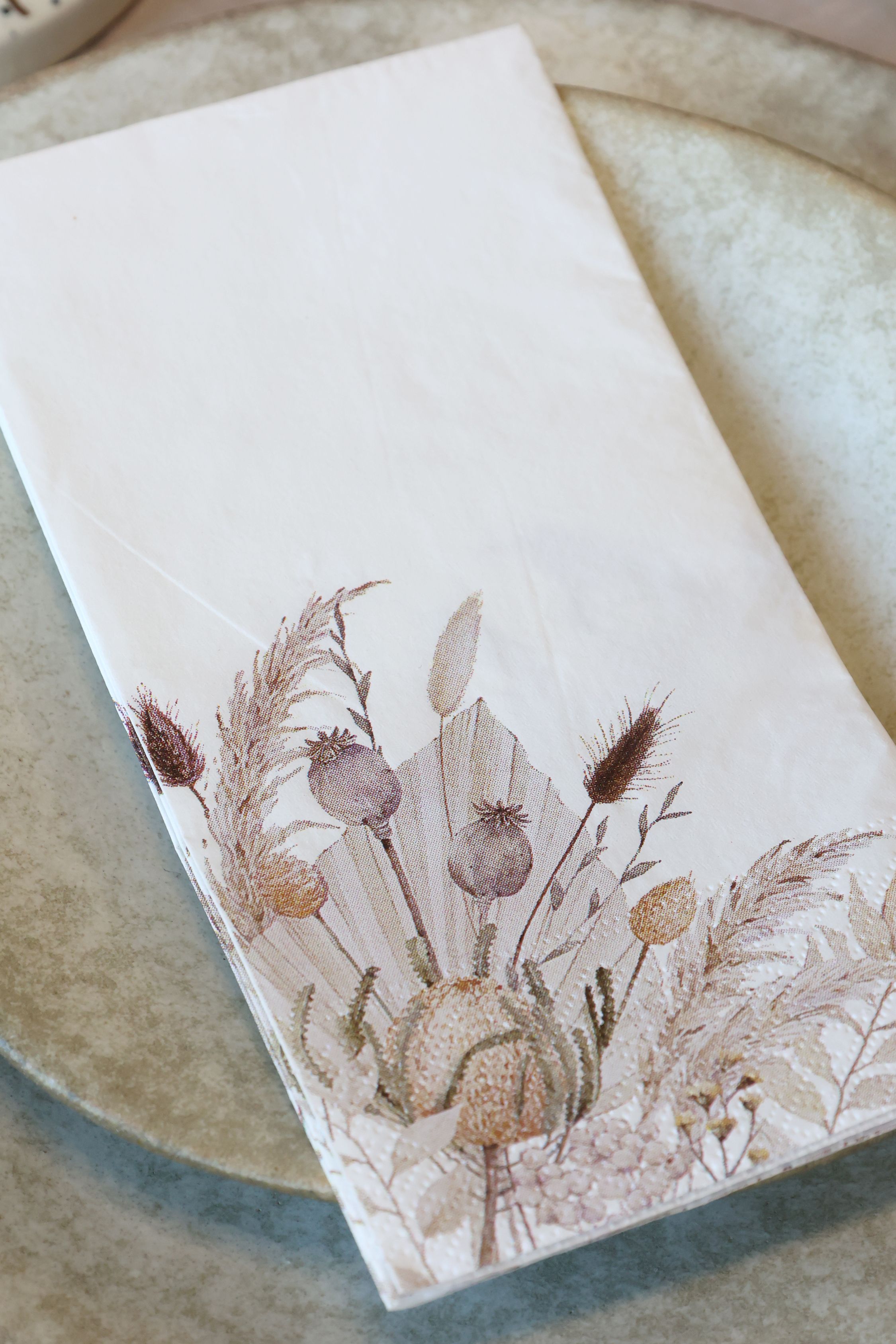 Servietten 40x40 mit Blumenmotiv, 16 Stück, 3-lagig