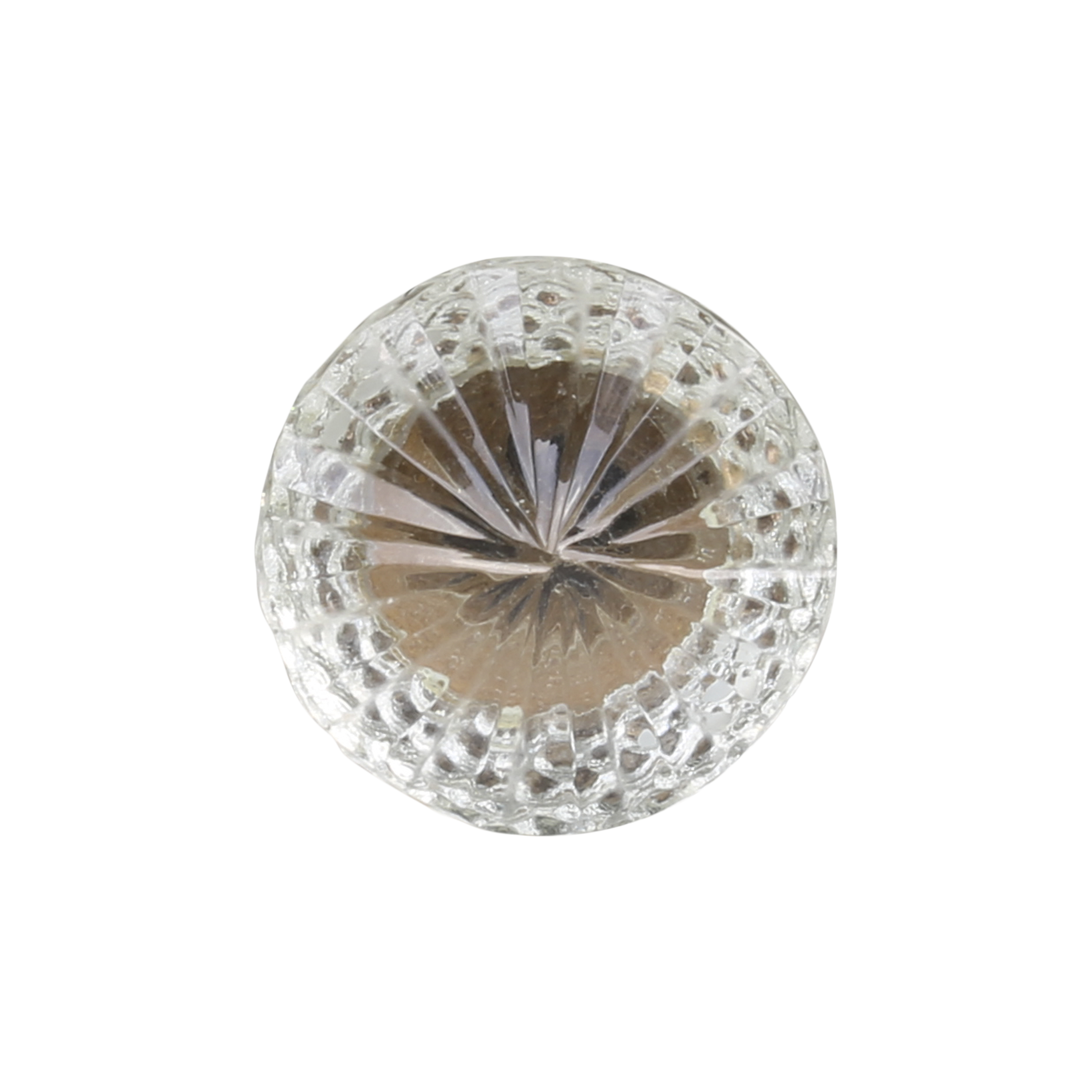 Griff mit Schliff aus Glas und Eisen, 3,5 cm