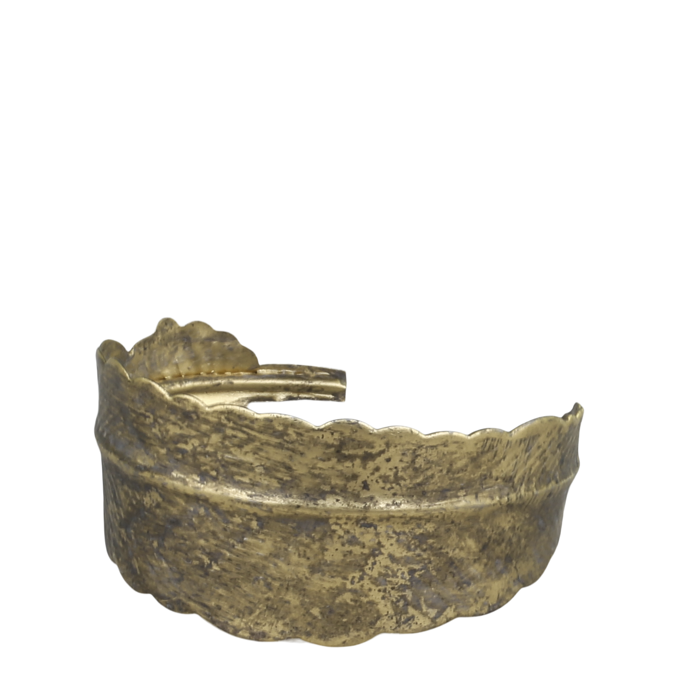 Napkin Ring w. leaf H2/D4.5 cm brass