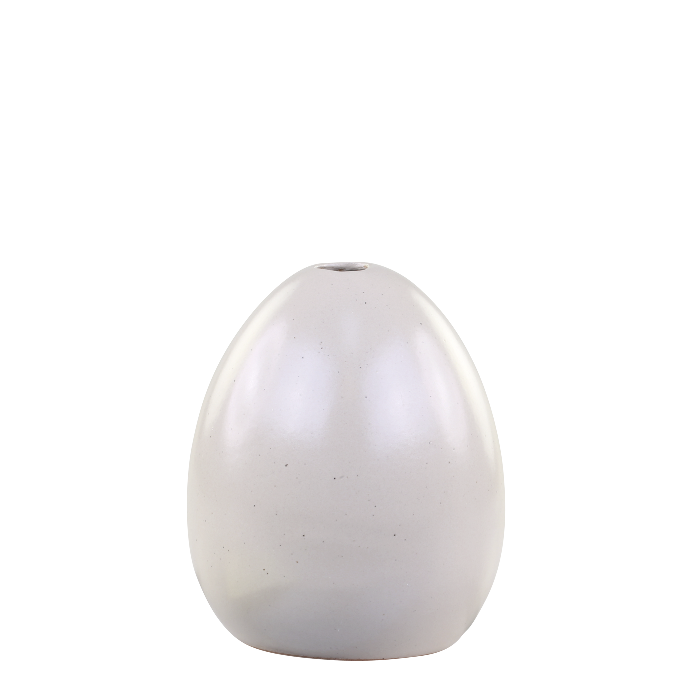 Vase Osterei aus Porzellan, 11 cm hoch, hell latte