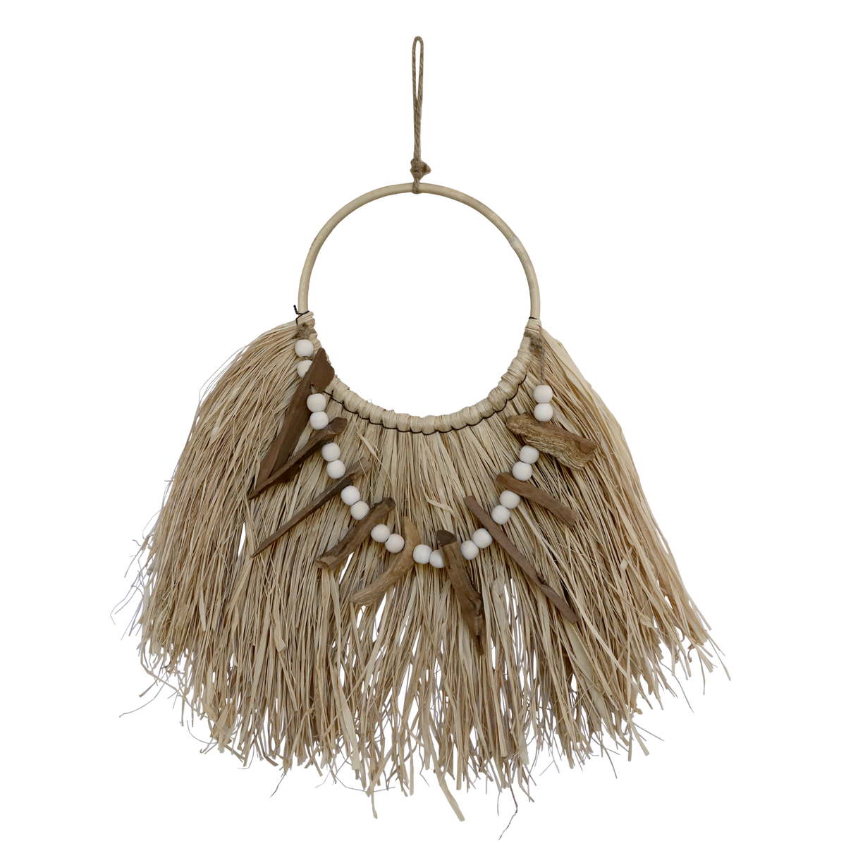Boho Dekoration Wanddekor aus Palmenblatt, natur, 51 cm