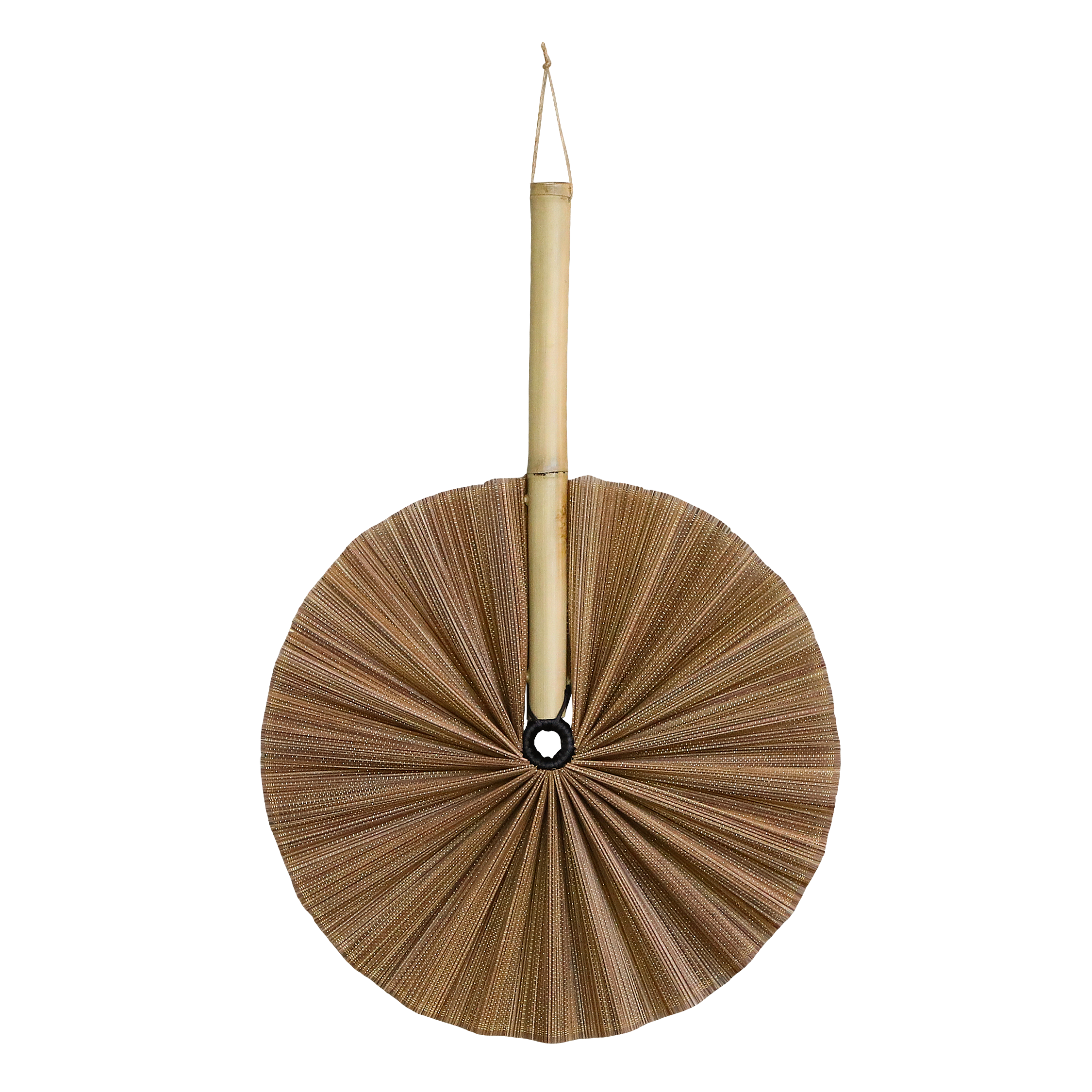 Deko für Regal: Bambus-Fächer Karamel 49 cm