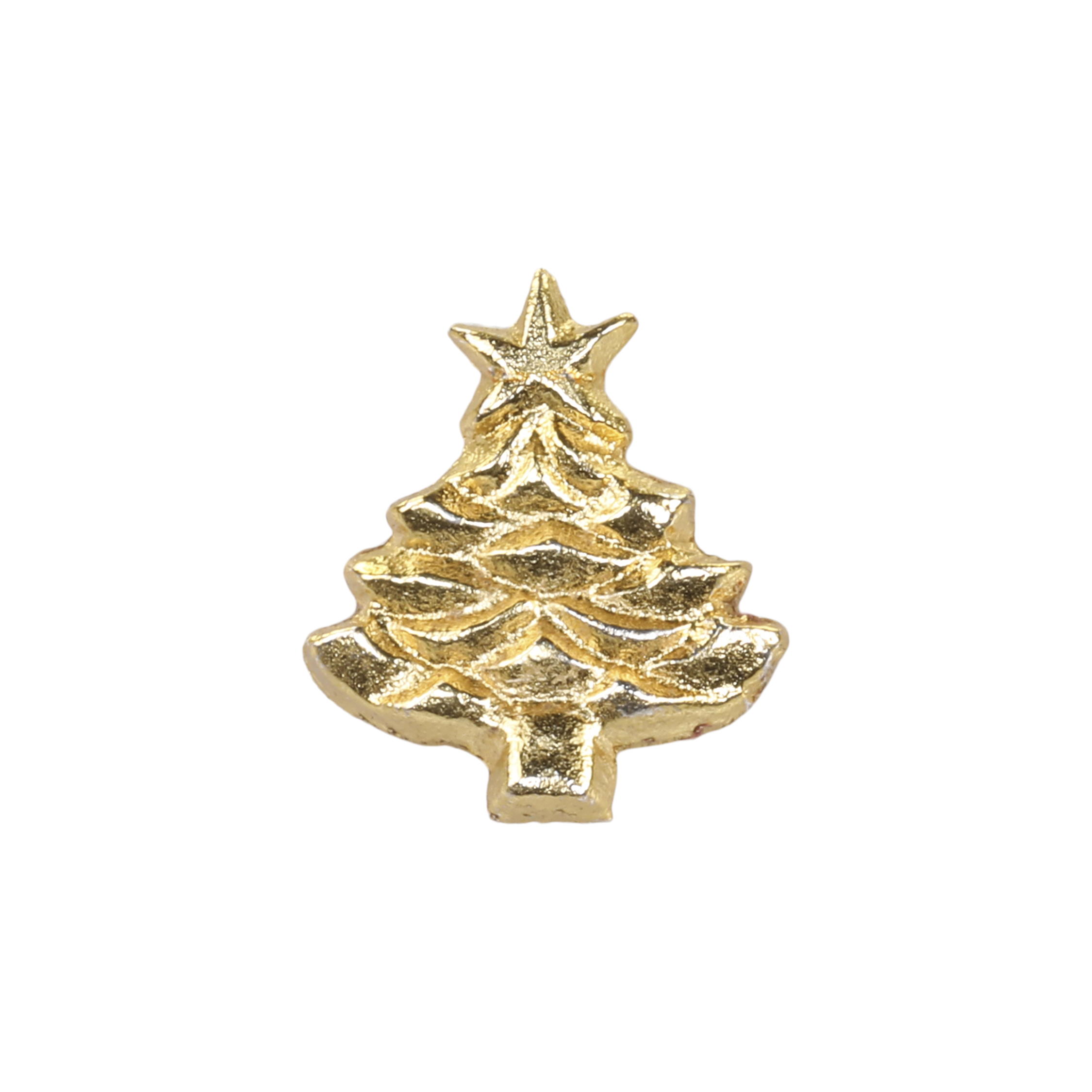 Spieß für Kerzen mit Weihnachtsbaum, messing, 4 cm hoch