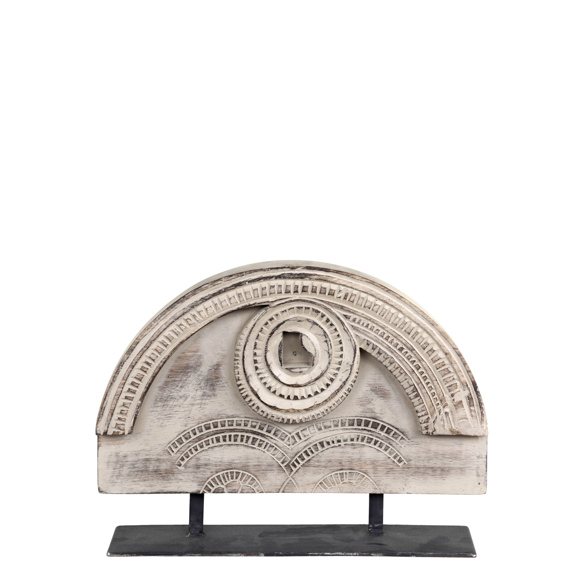 Deko auf Sideboard aus Mangoholz und Eisen, natur