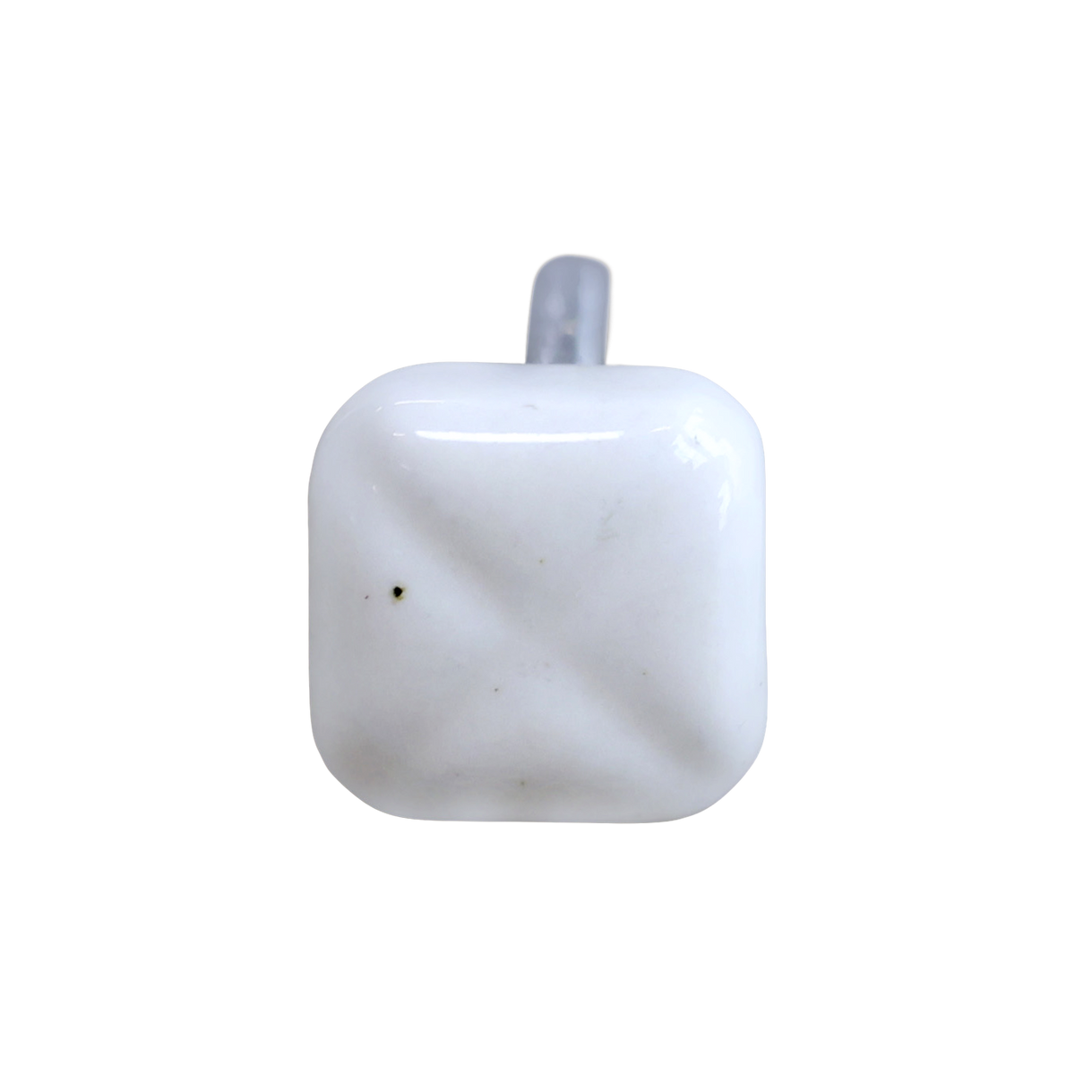 Porzellan-Griff mit Eisenkern, creme, 2 cm hoch