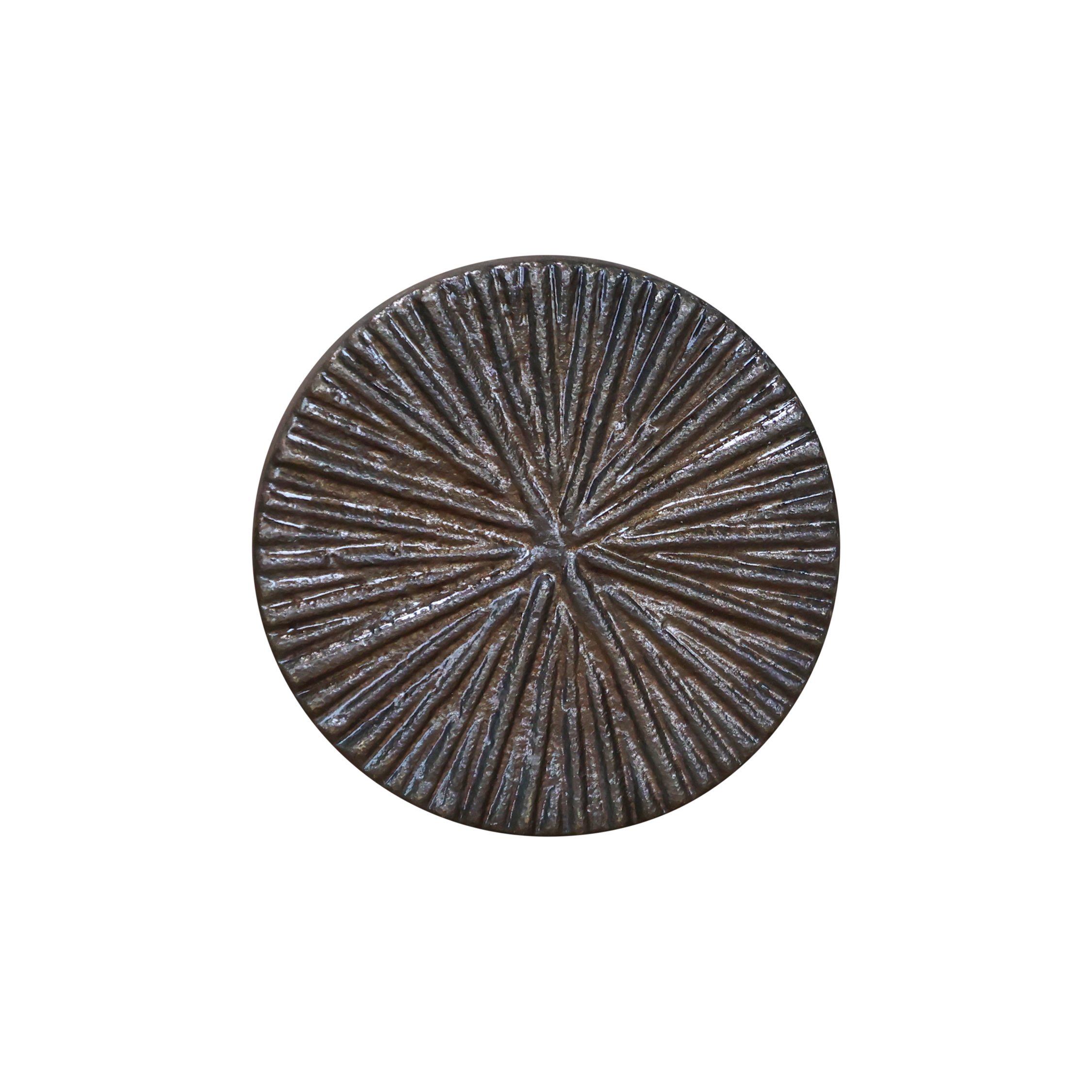 Knob w. grooves L3/D3.5 cm brass
