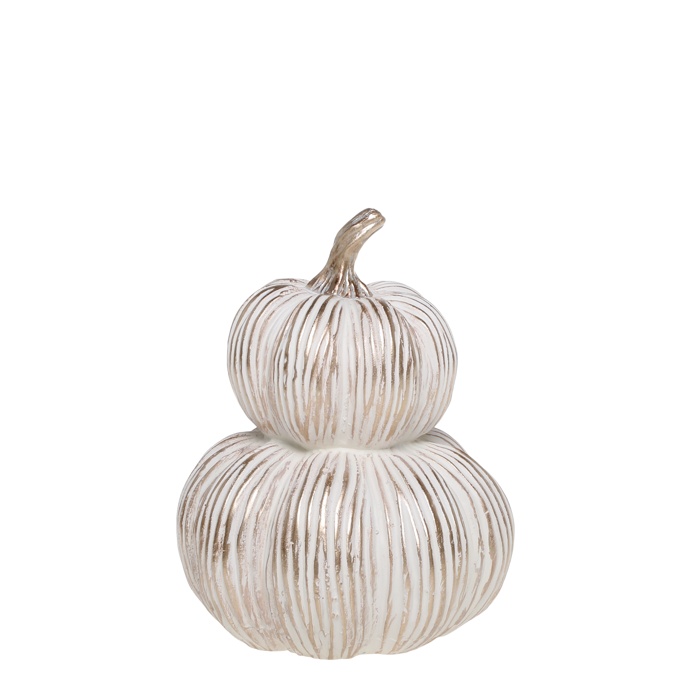 Kürbis aus Terrakotta mit goldener Note, 18,5 cm hoch