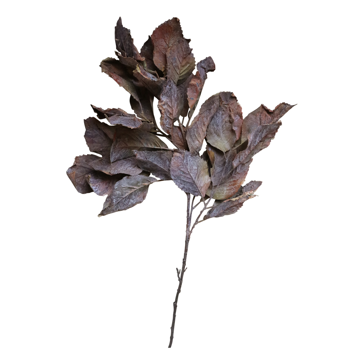 Kunstblume Zweig mit Blättern, 115 cm hoch, natur