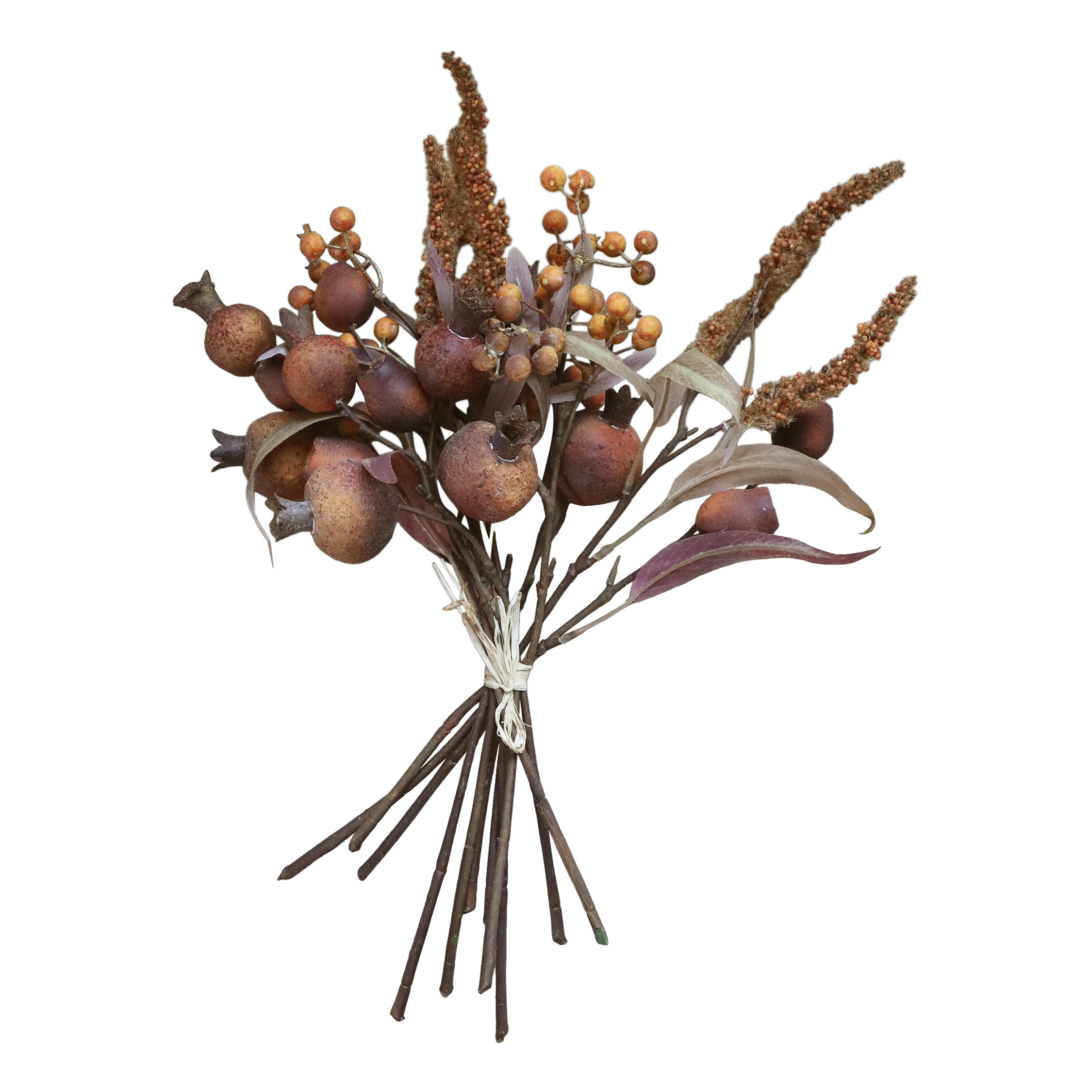 Kunstblume Strauß in Terracotta, 43 cm hoch