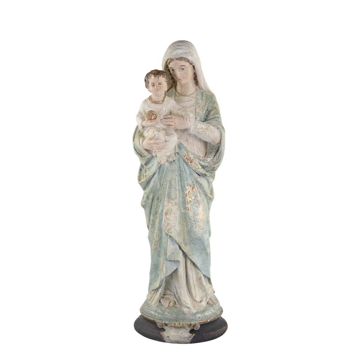 Madonna mit Kind Figur aus Polyresin, 57 cm hoch