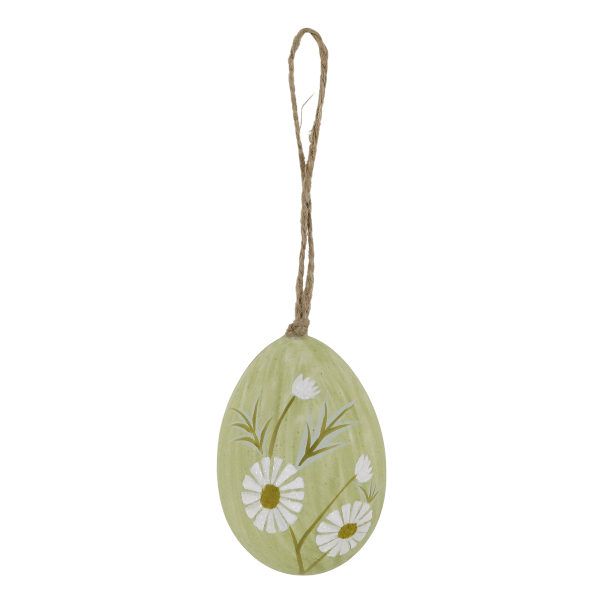 Osterei mit Blumen-Deko, 7 cm hoch, Kunststoff