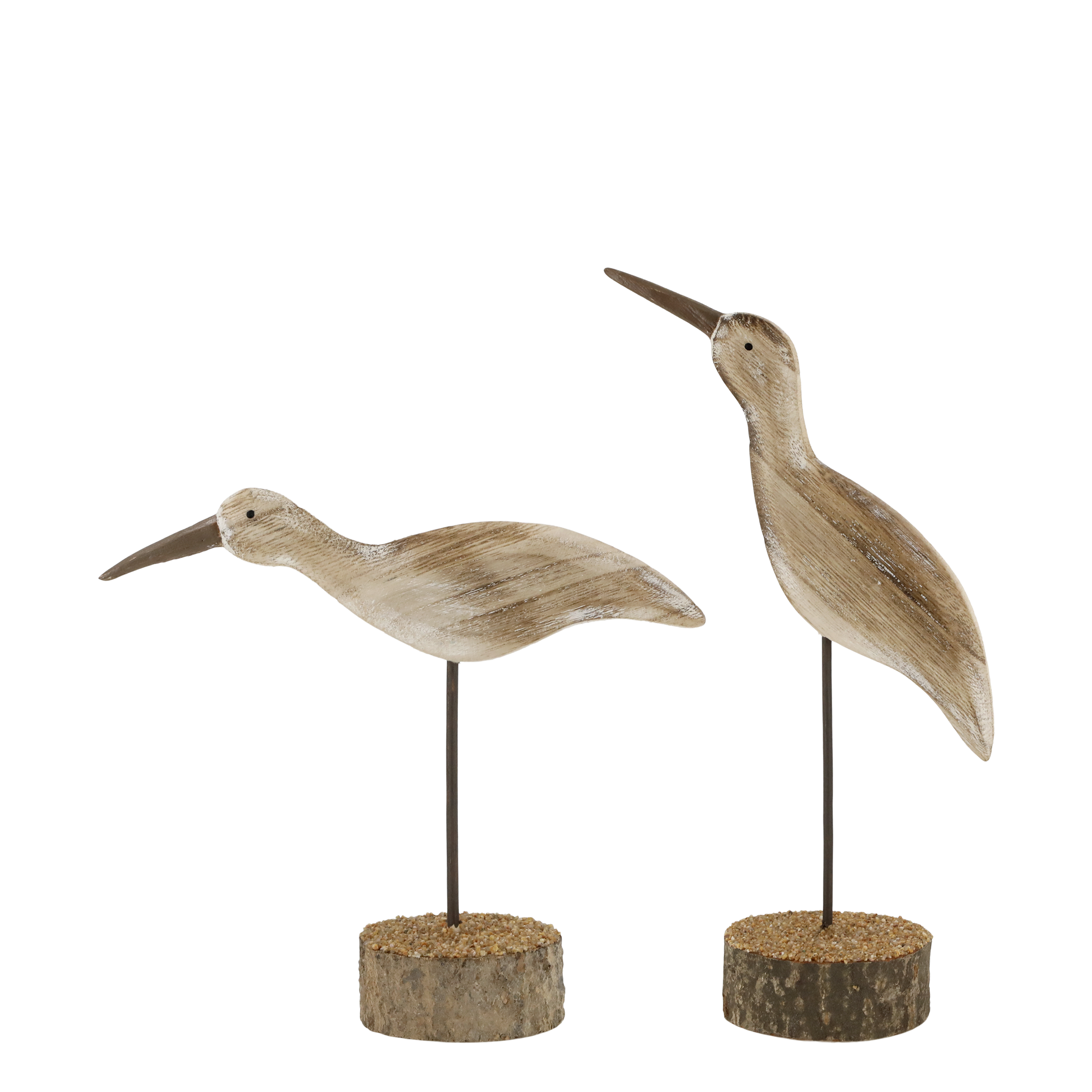 Seagull on foot set of 2 H28/L14/W7 cm nature