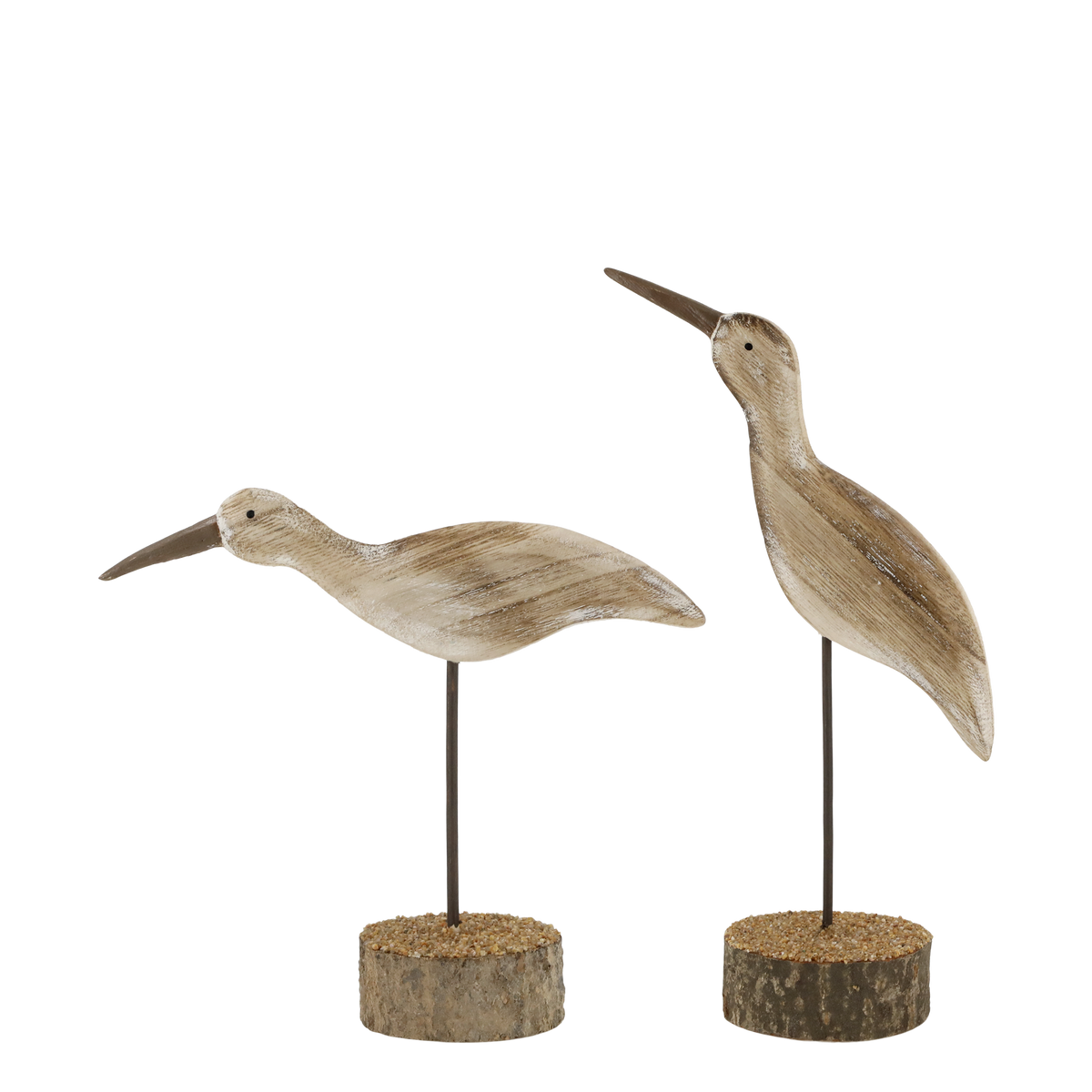 Möwe auf Fuß Set von 2 natur – Deko-Figuren