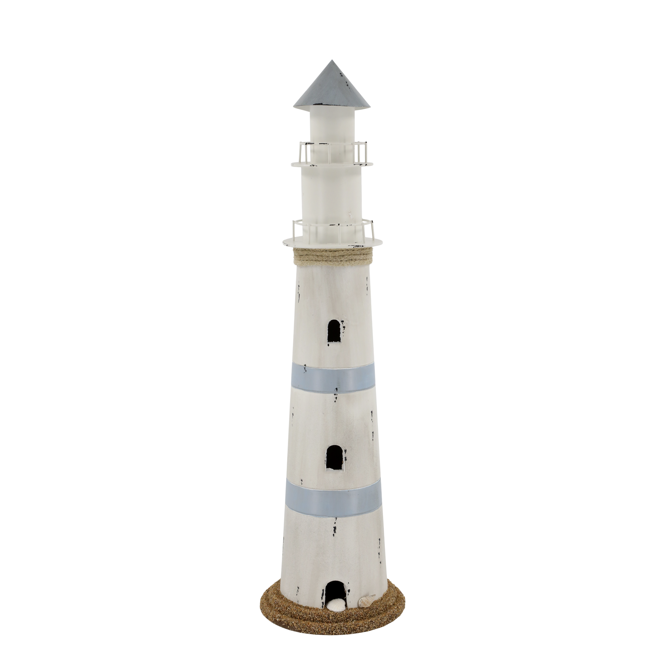 Leuchtturm mit LED in Ocean – Deko-Figur, 61 cm