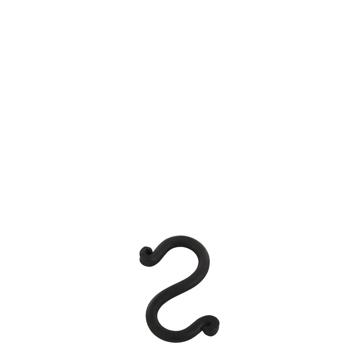 S-Haken aus Eisen, antique kohle, 5 cm hoch