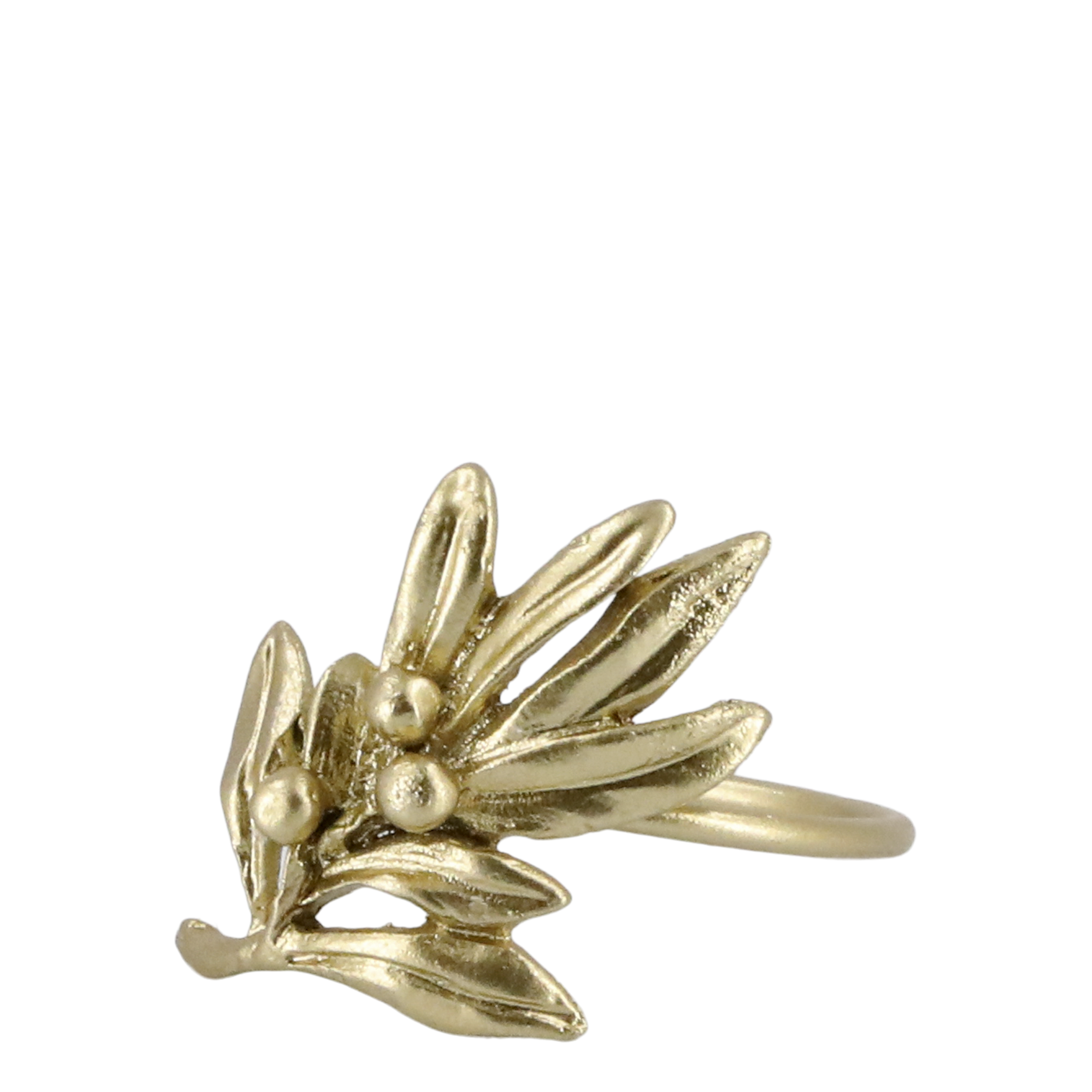 Napkin Ring w. mistletoe H5/L5/W4 cm brass