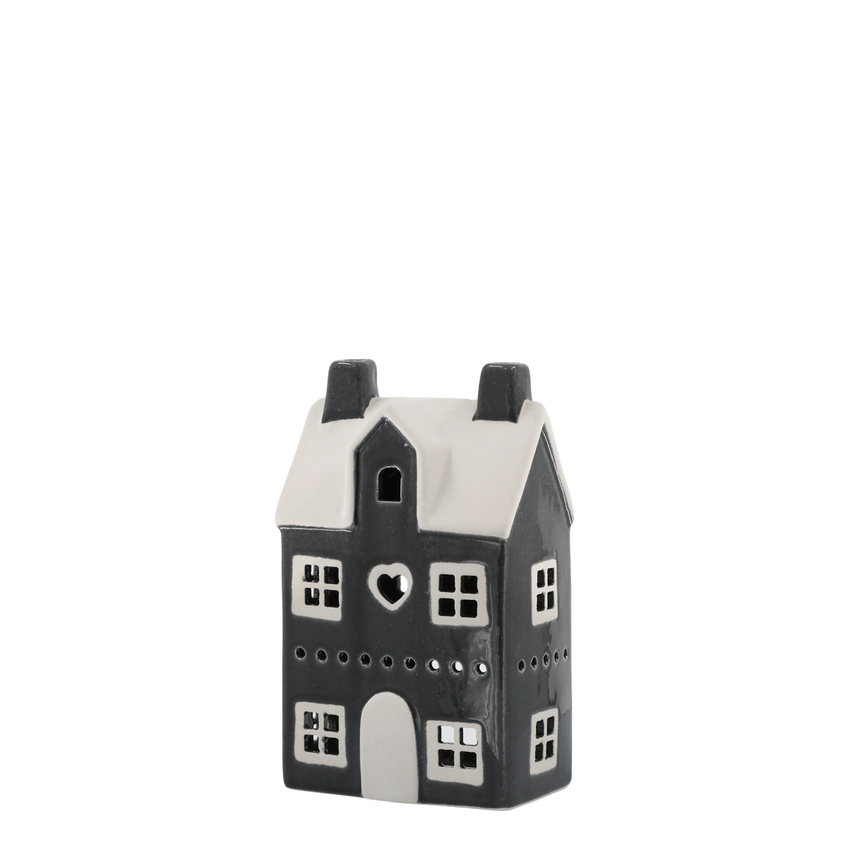 Teelichthalter Chamonix Haus aus Steingut, 18 cm hoch
