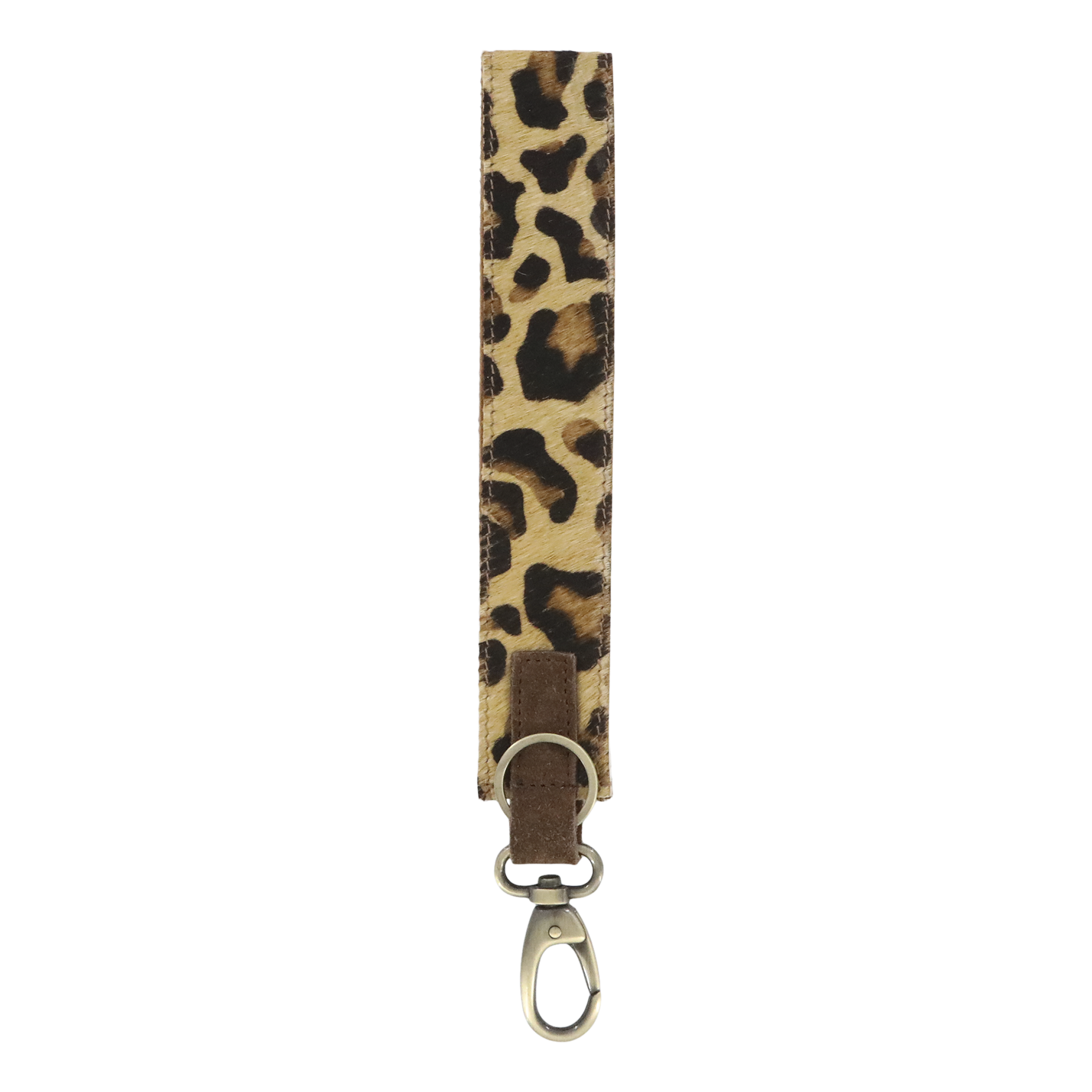 Schlüsselanhänger aus Leder mit Leopardenmuster, 28,5 cm